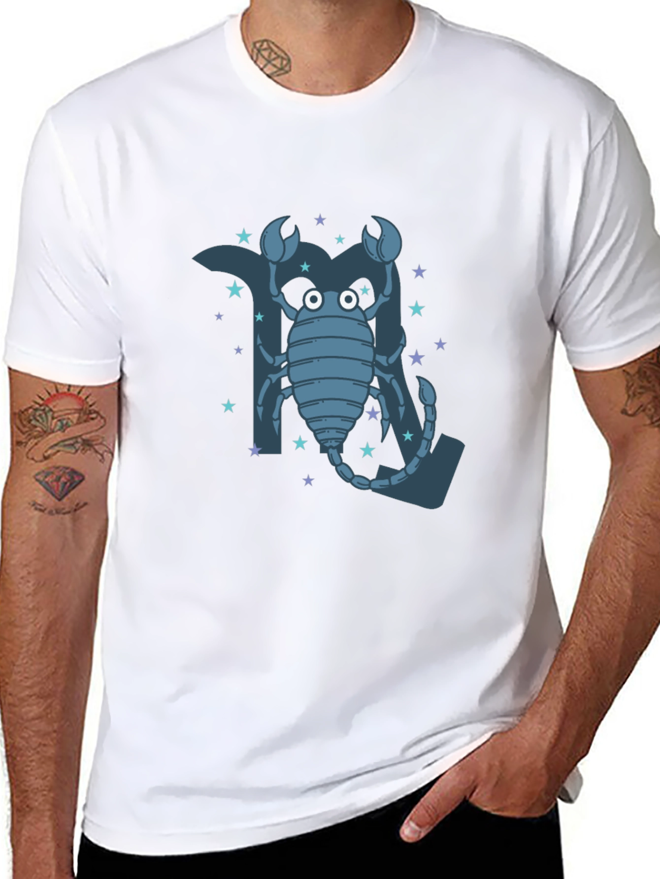 Scorpio Zodiac T-Shirt - Cartoon Style