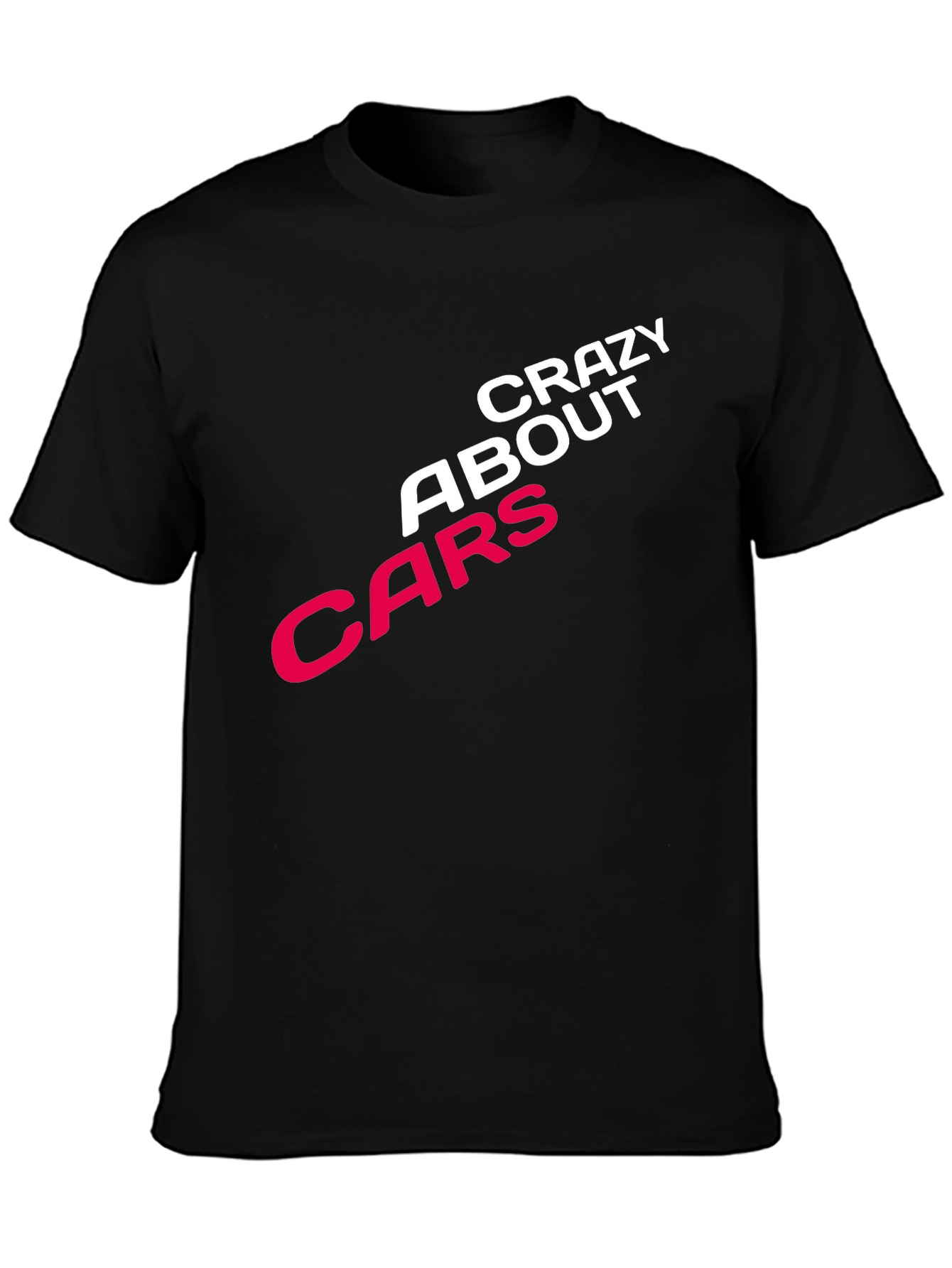 Crazy About Cars Graphic Tee - Black Cotton
