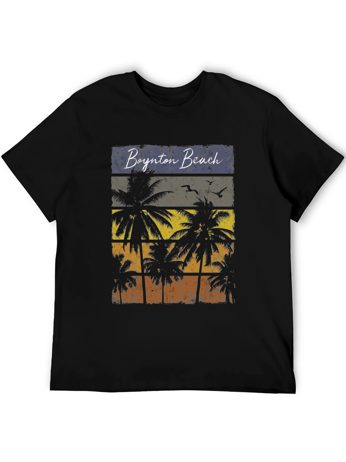 Boynton Beach Retro Palm Tree Graphic T-Shirt