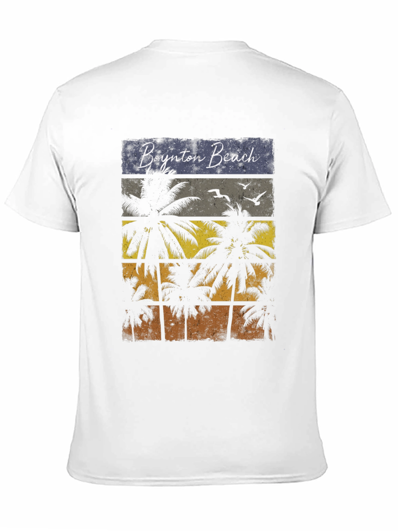 Boynton Beach Retro Palm Tree Graphic T-Shirt