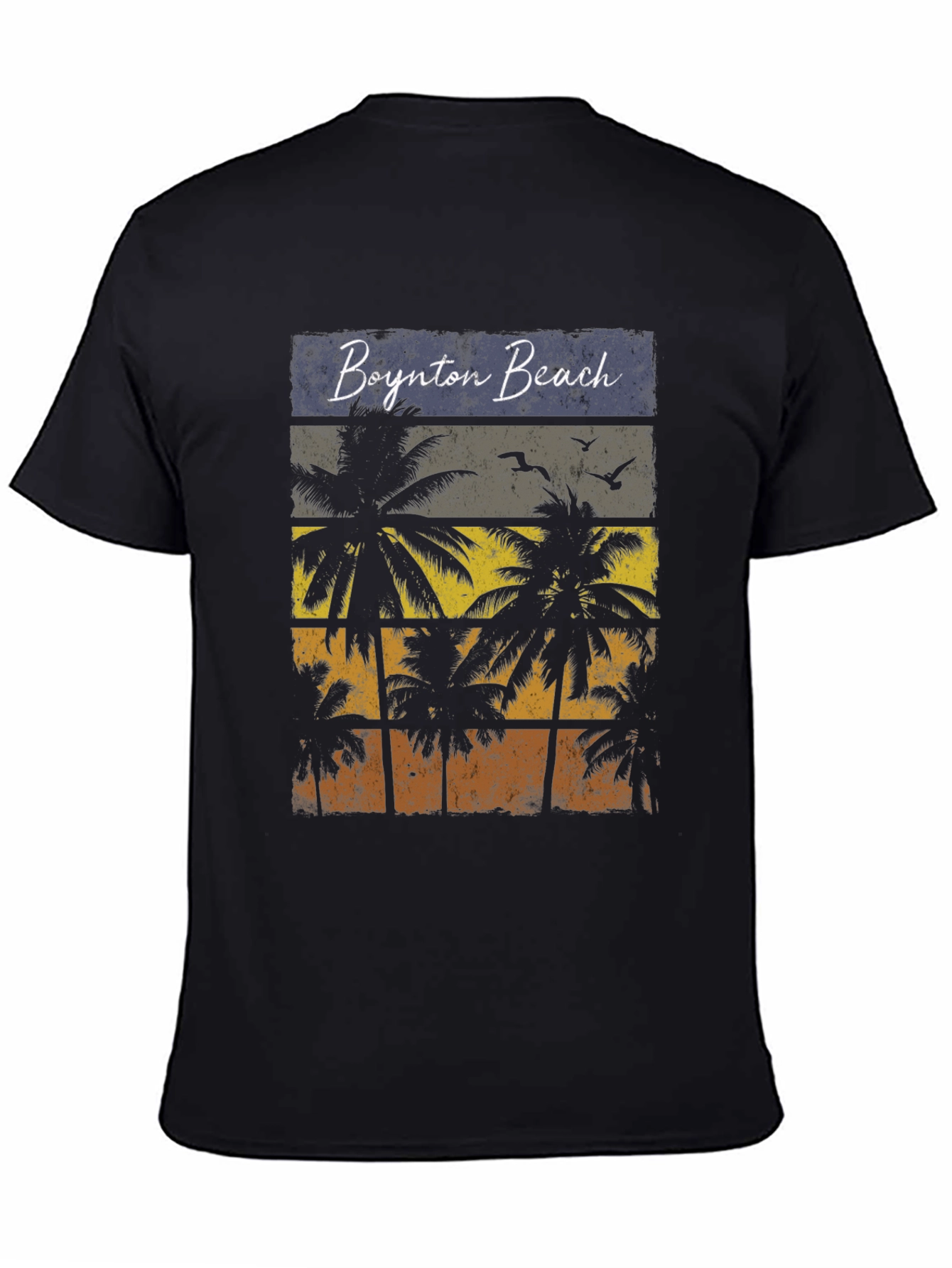 Boynton Beach Retro Palm Tree Graphic T-Shirt