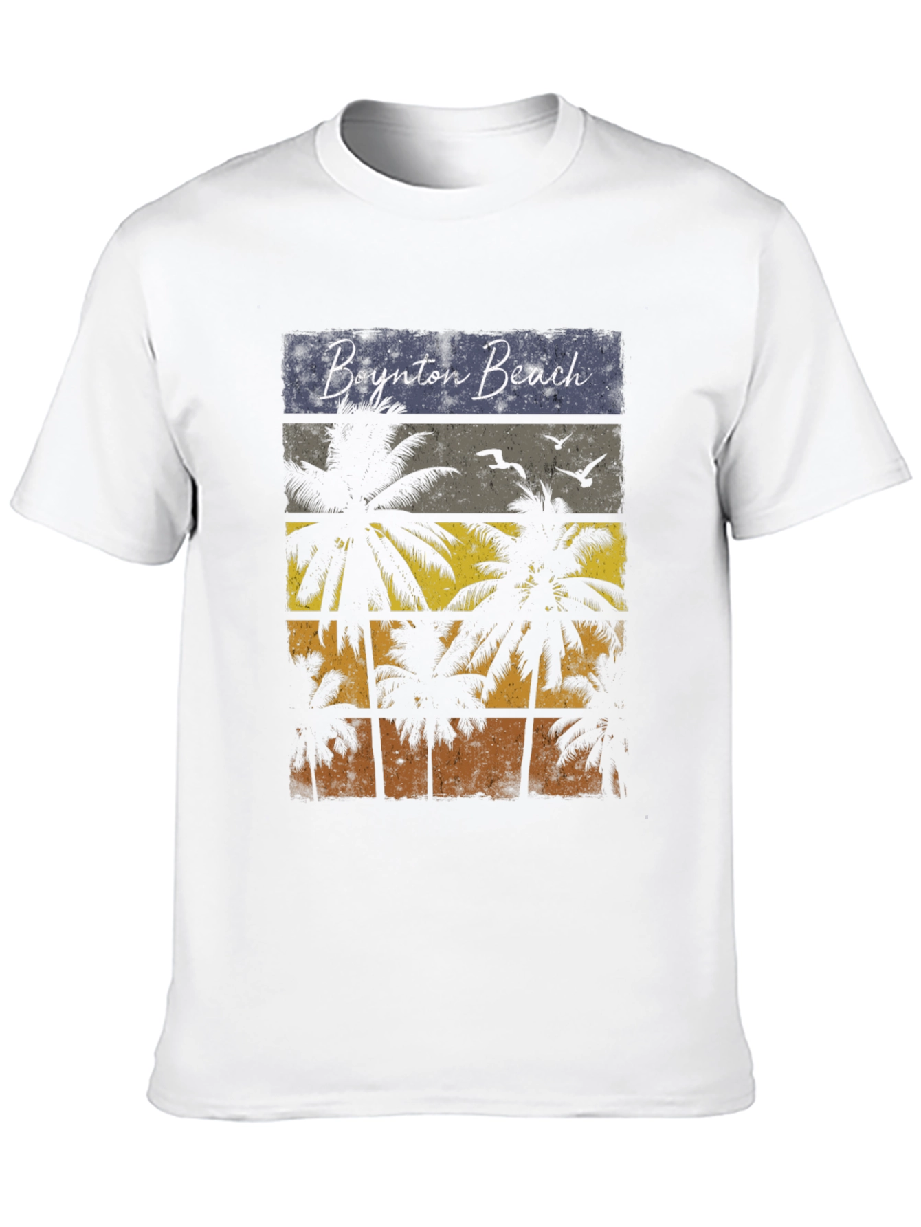 Boynton Beach Retro Palm Tree Graphic T-Shirt