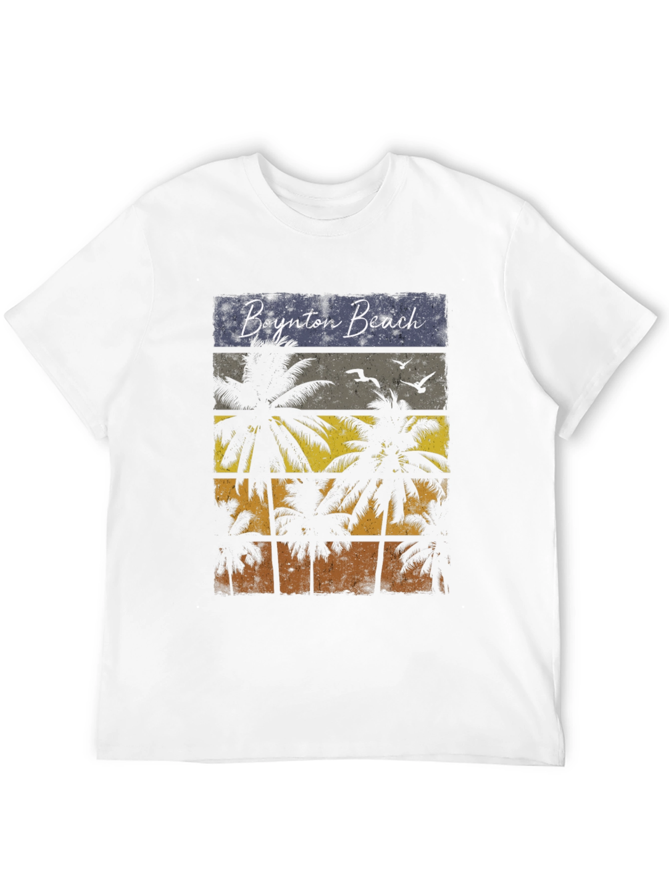 Boynton Beach Retro Palm Tree Graphic T-Shirt
