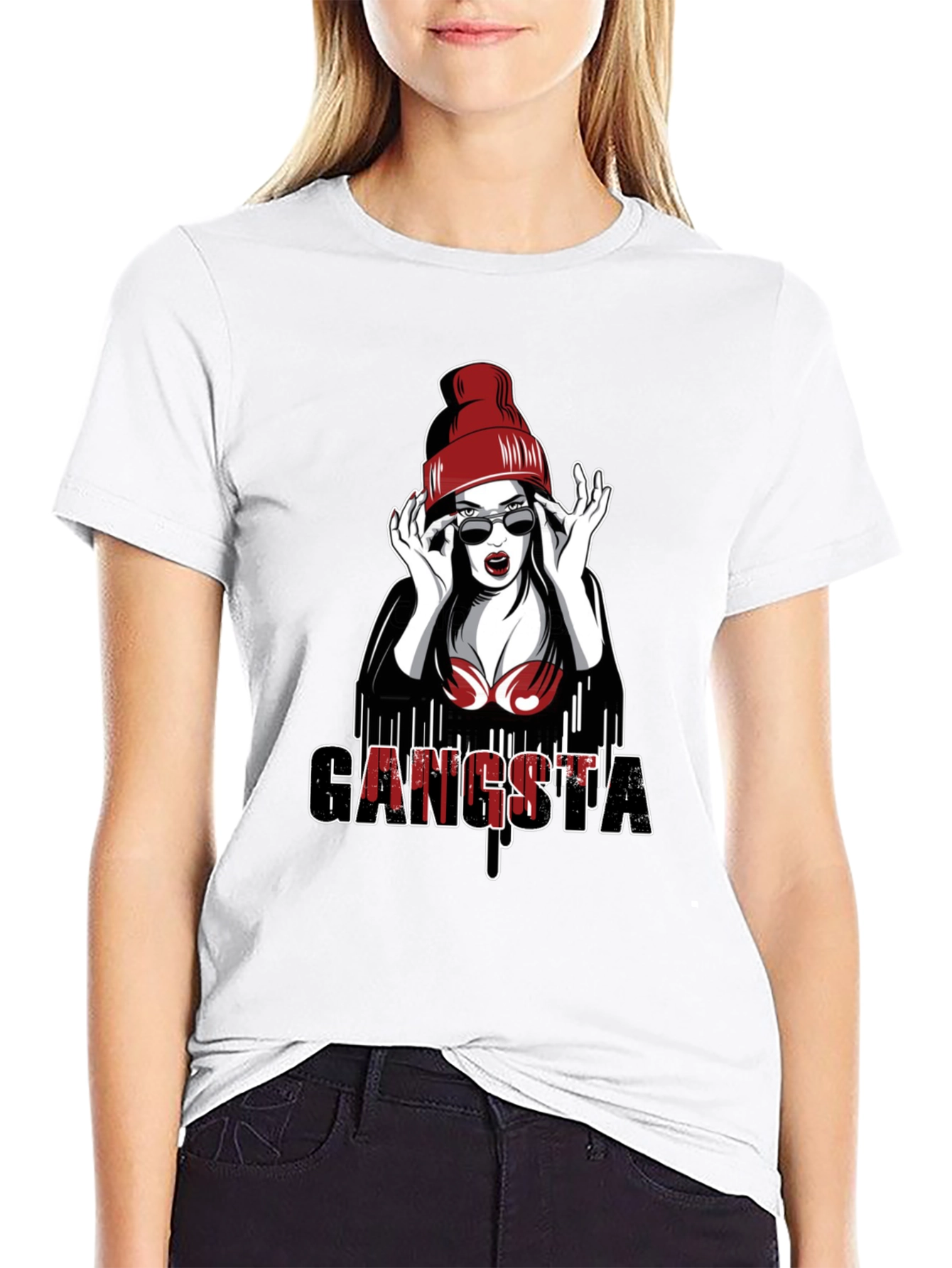 Gangsta Girl Graphic Tee - Edgy Streetwear