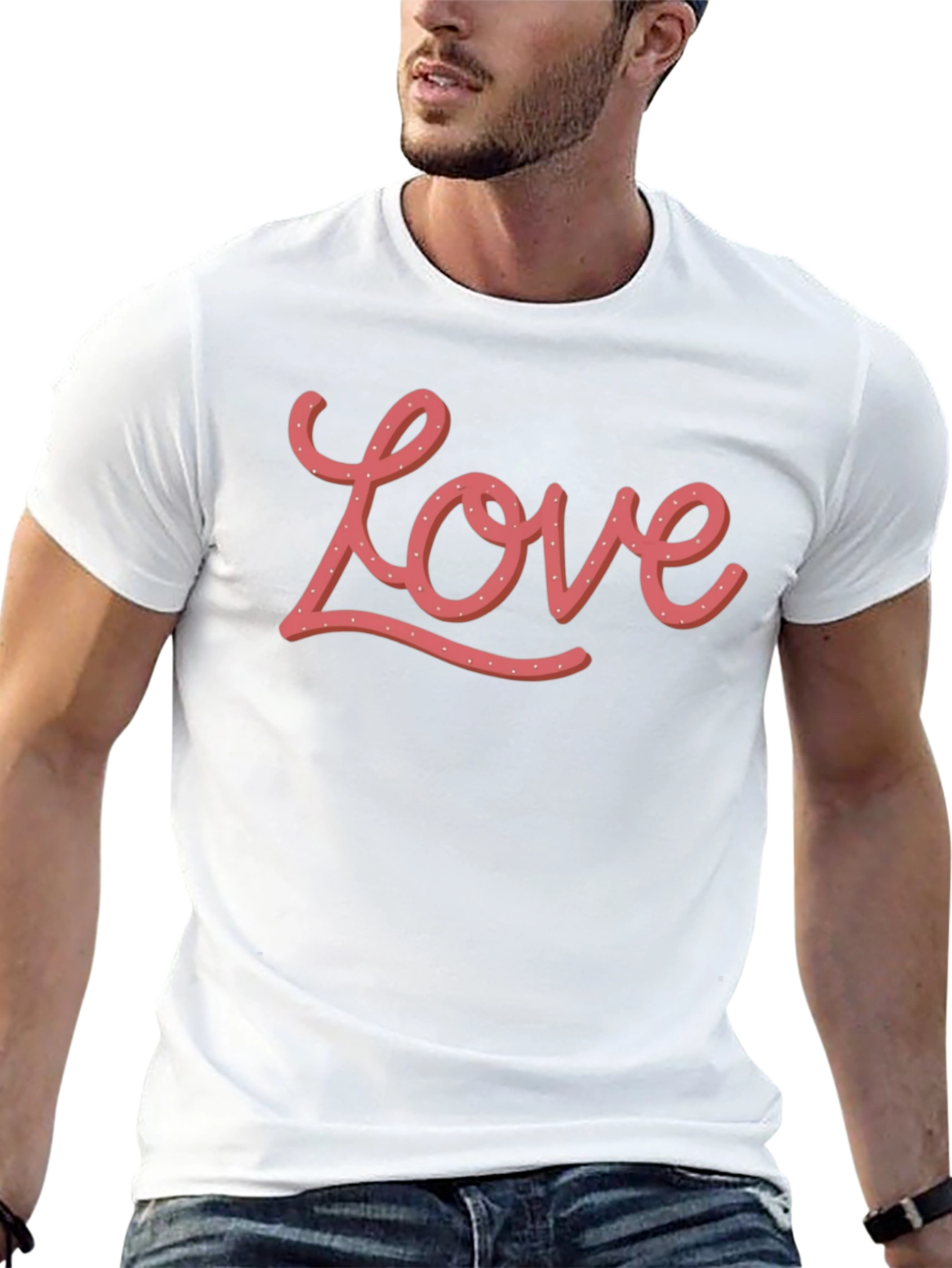 Love Graphic Print Black T-Shirt