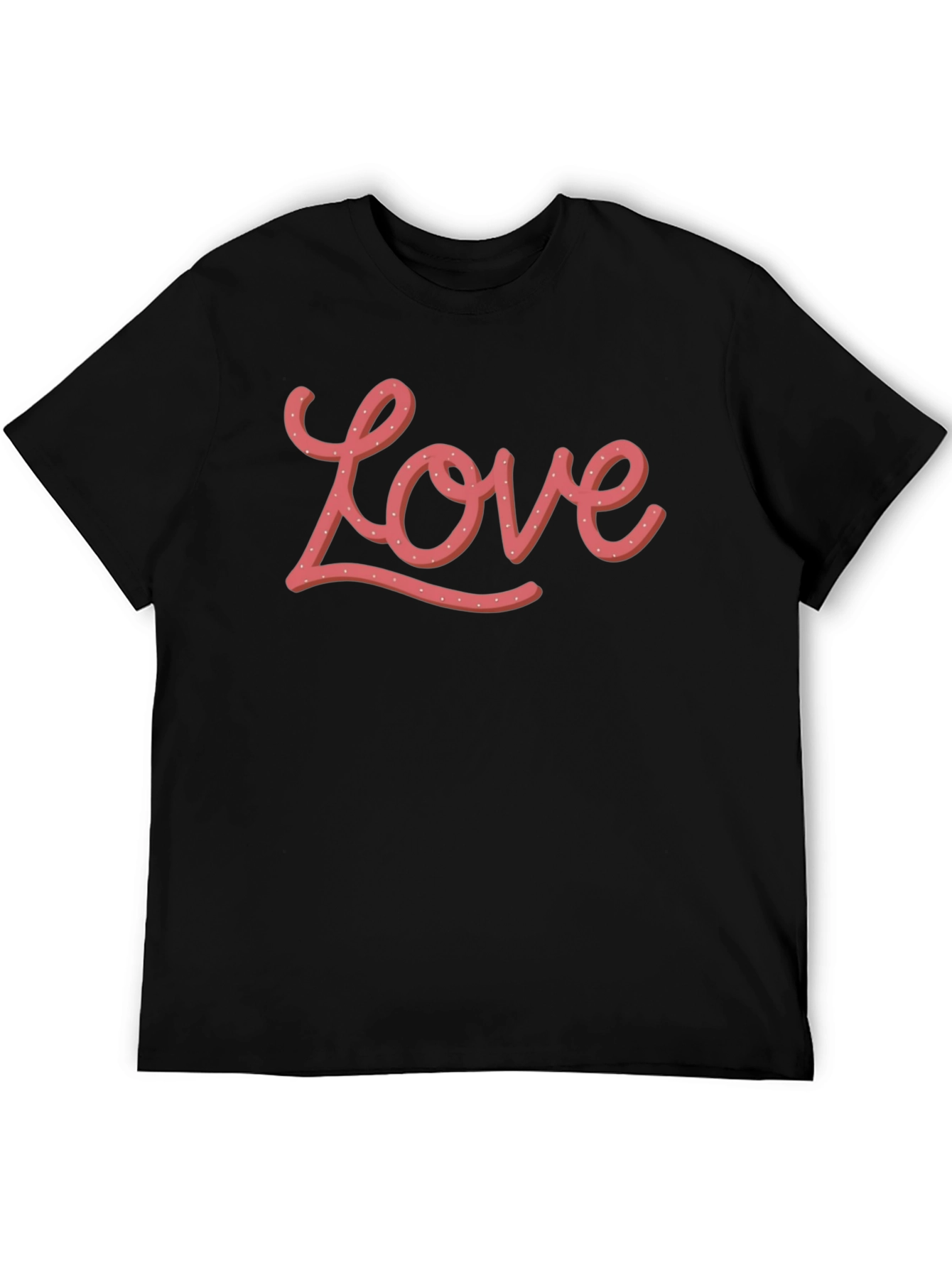 Love Graphic Print Black T-Shirt