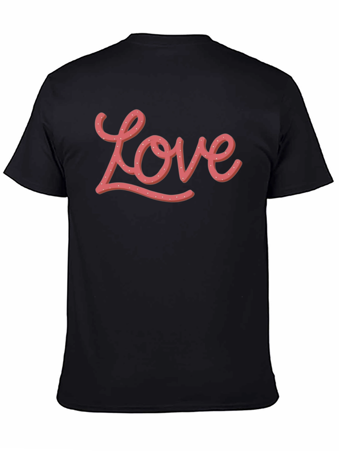 Love Graphic Print Black T-Shirt