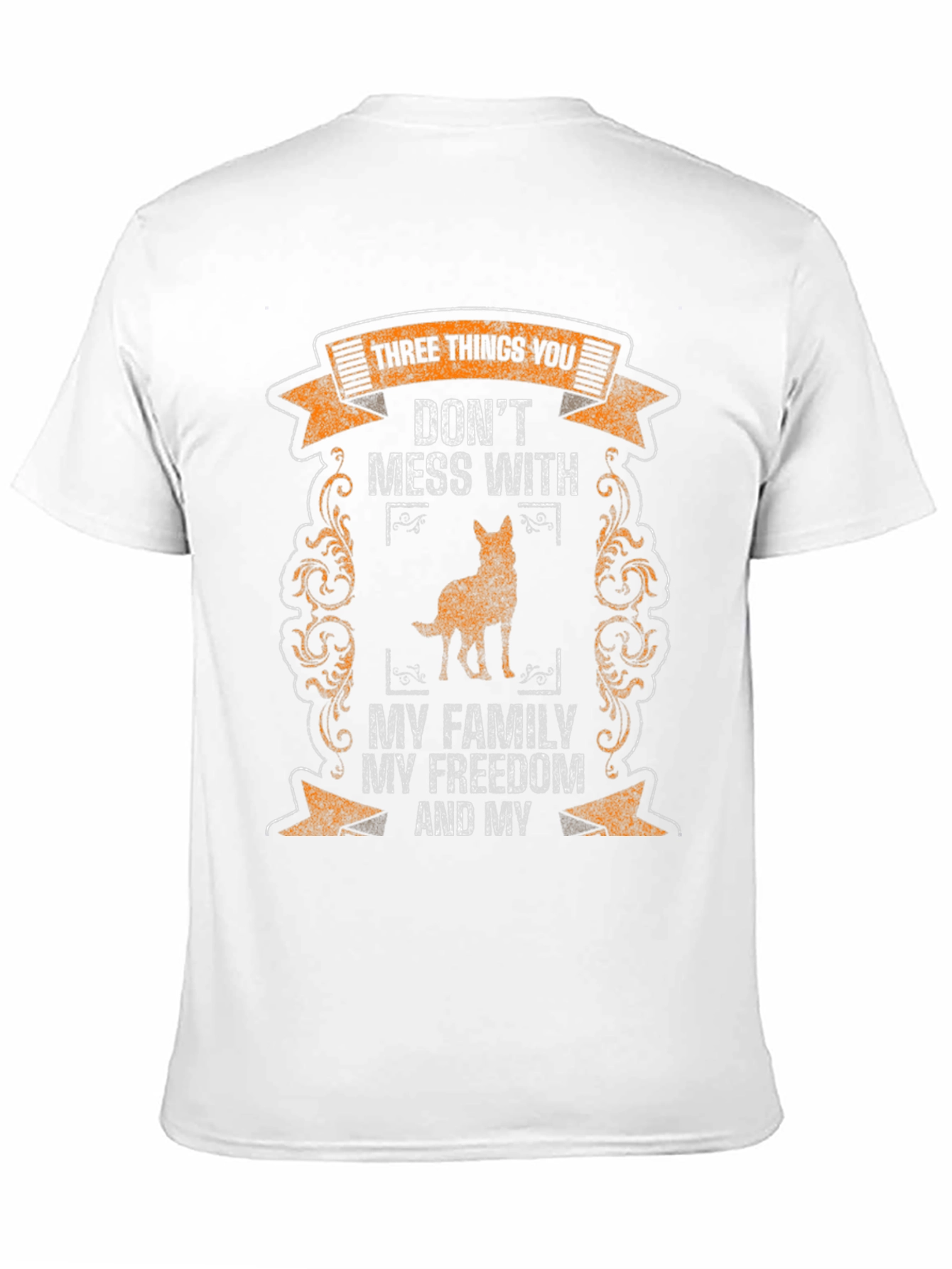 Three Things T-Shirt: Family Freedom Dog