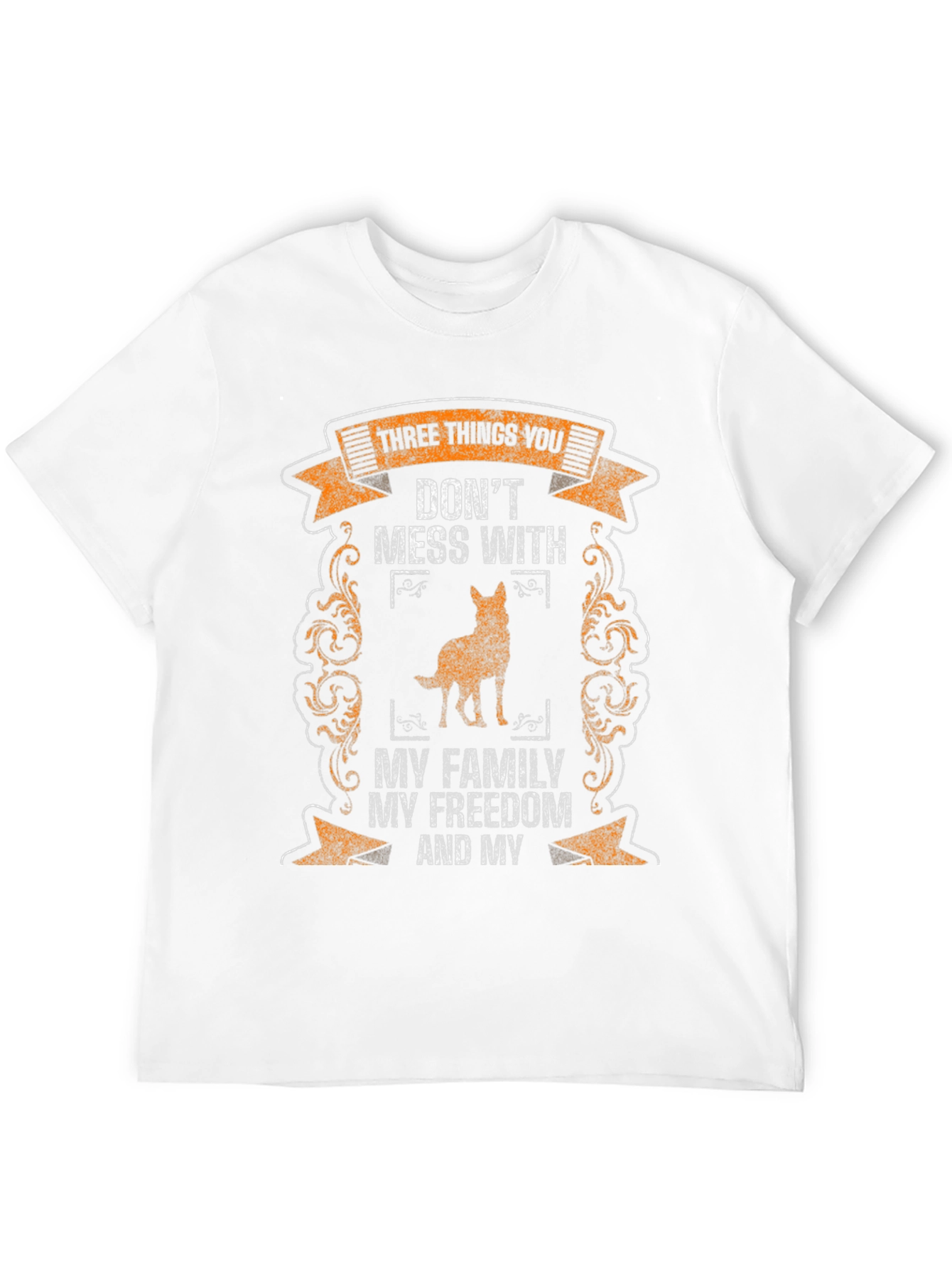 Three Things T-Shirt: Family Freedom Dog
