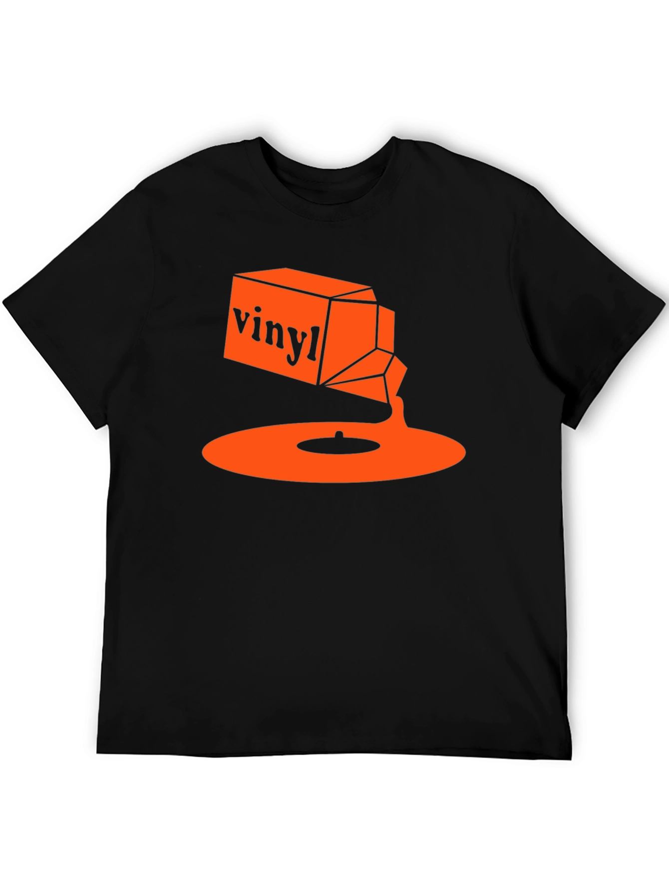 Vinyl Music T-Shirt - Retro Orange Design