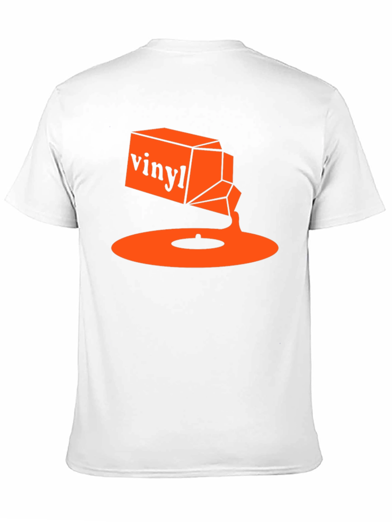 Vinyl Music T-Shirt - Retro Orange Design