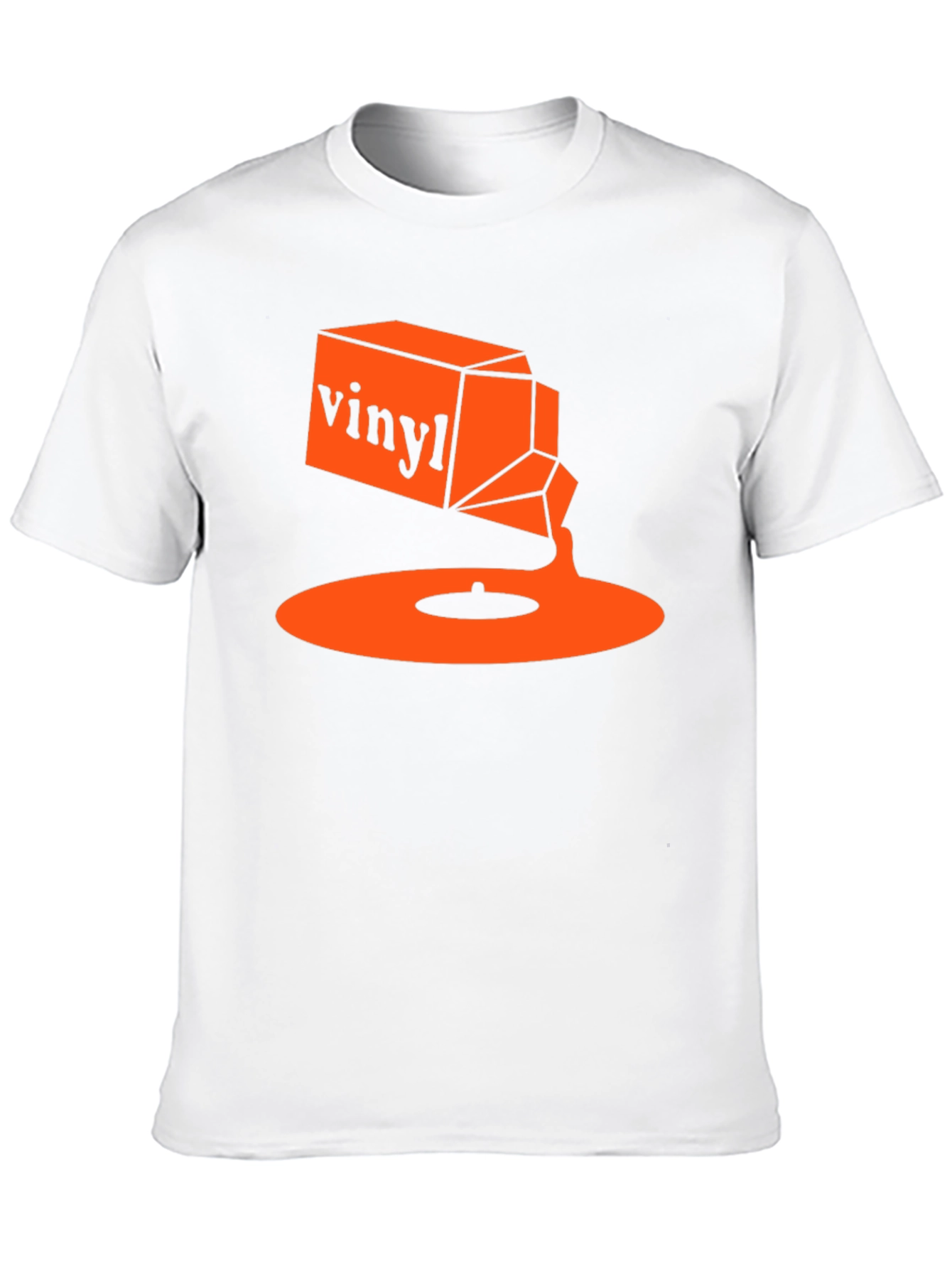 Vinyl Music T-Shirt - Retro Orange Design