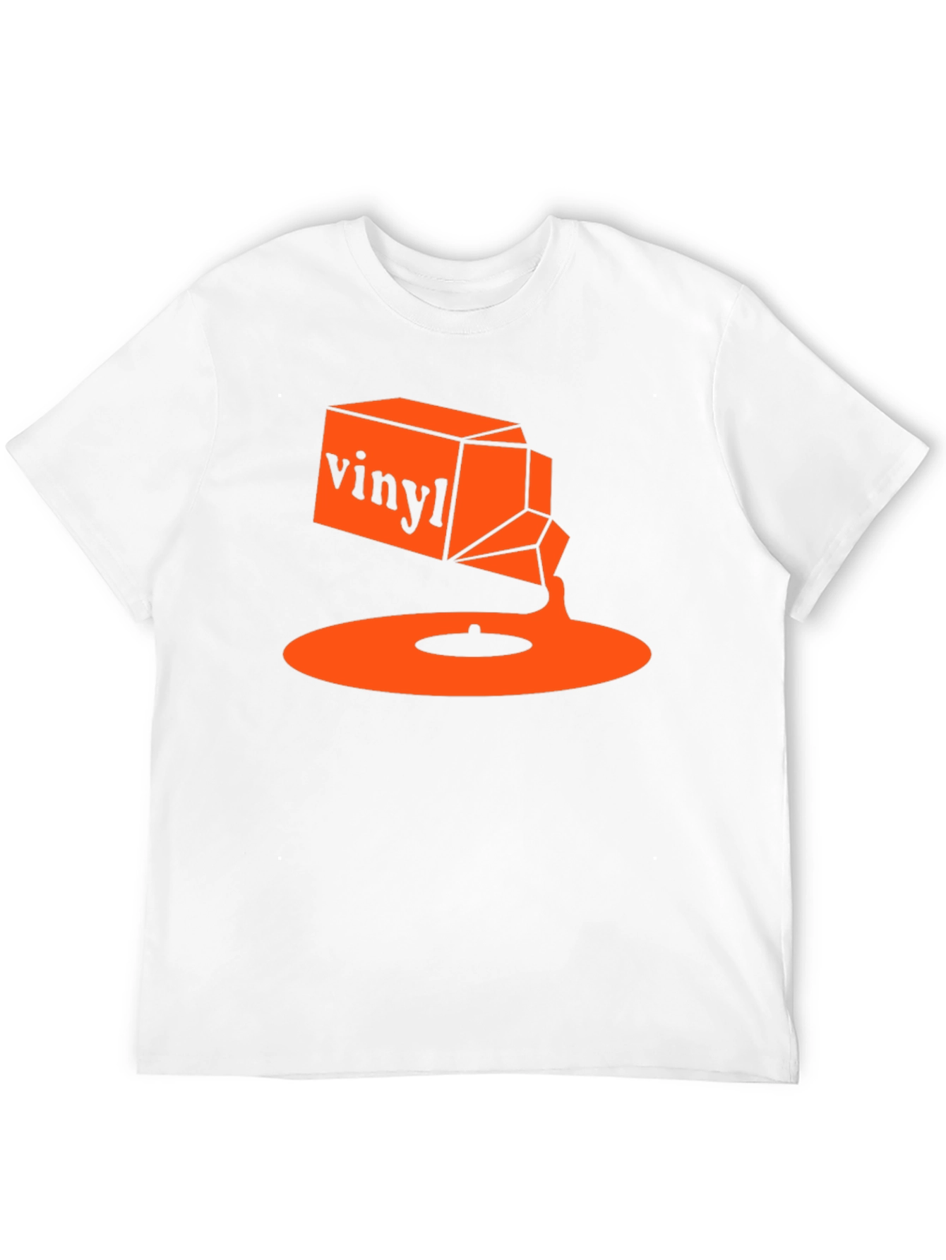Vinyl Music T-Shirt - Retro Orange Design