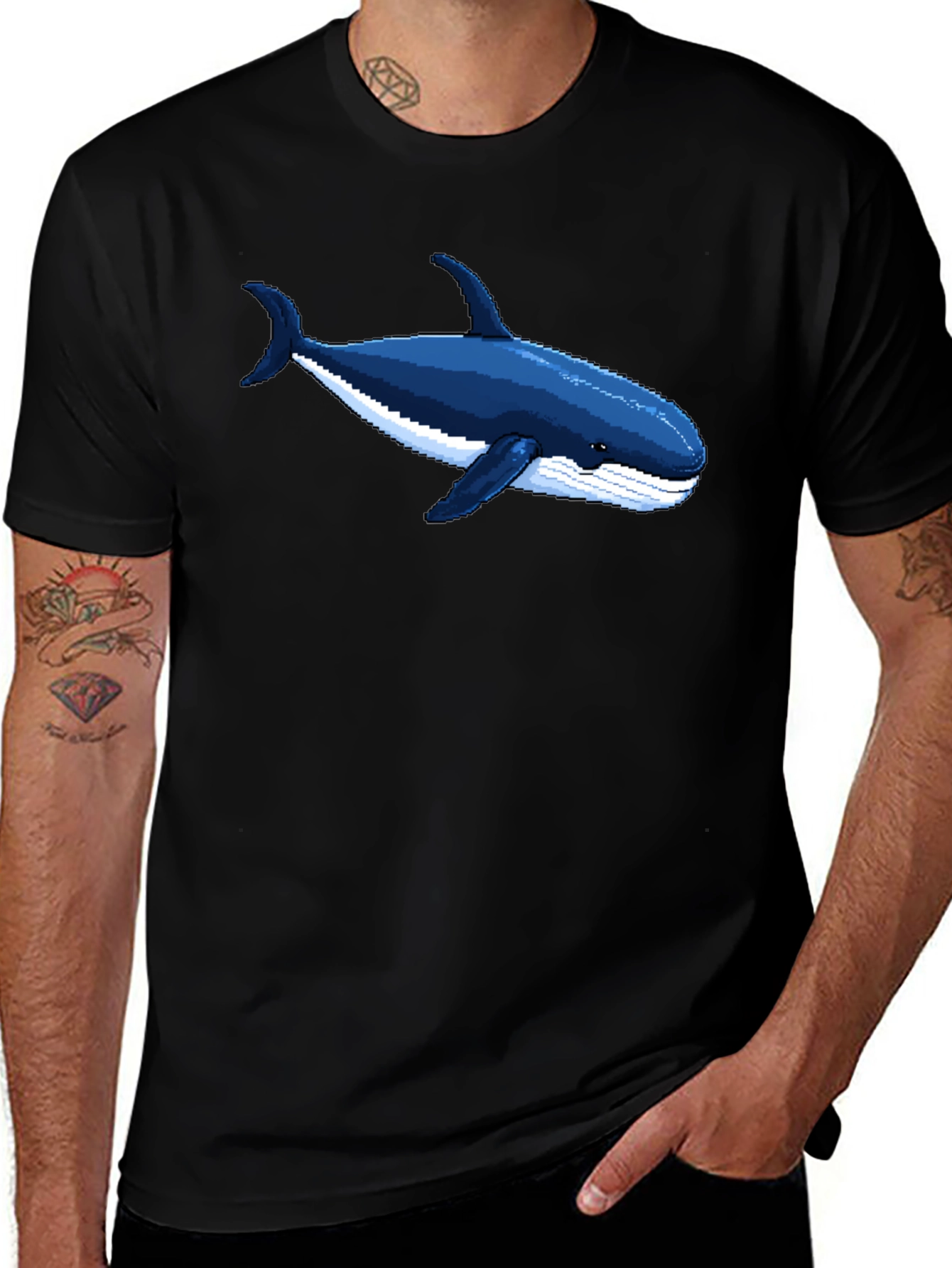 Pixel Whale T-Shirt - Marine Life Tee