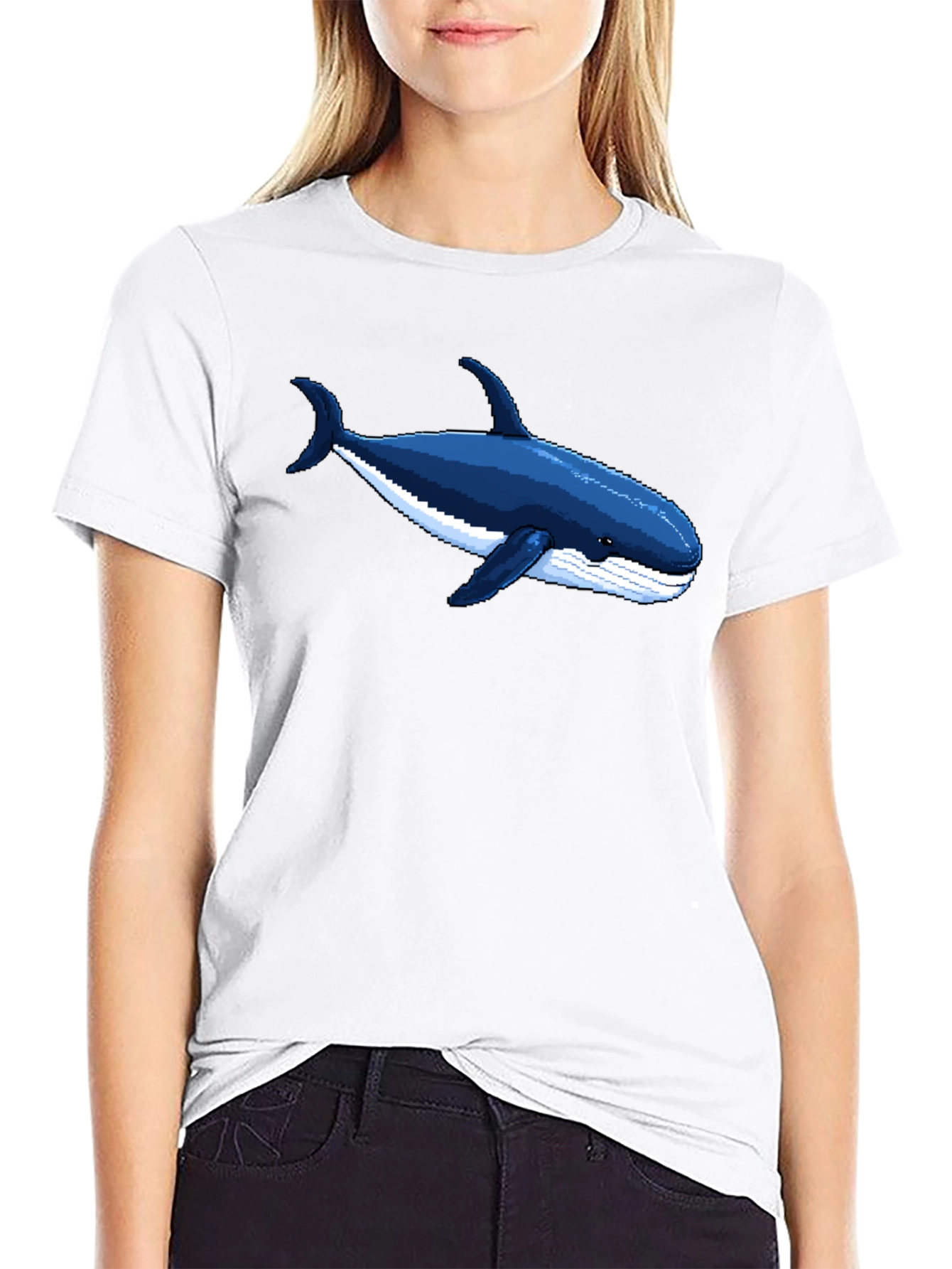 Pixel Whale T-Shirt - Marine Life Tee