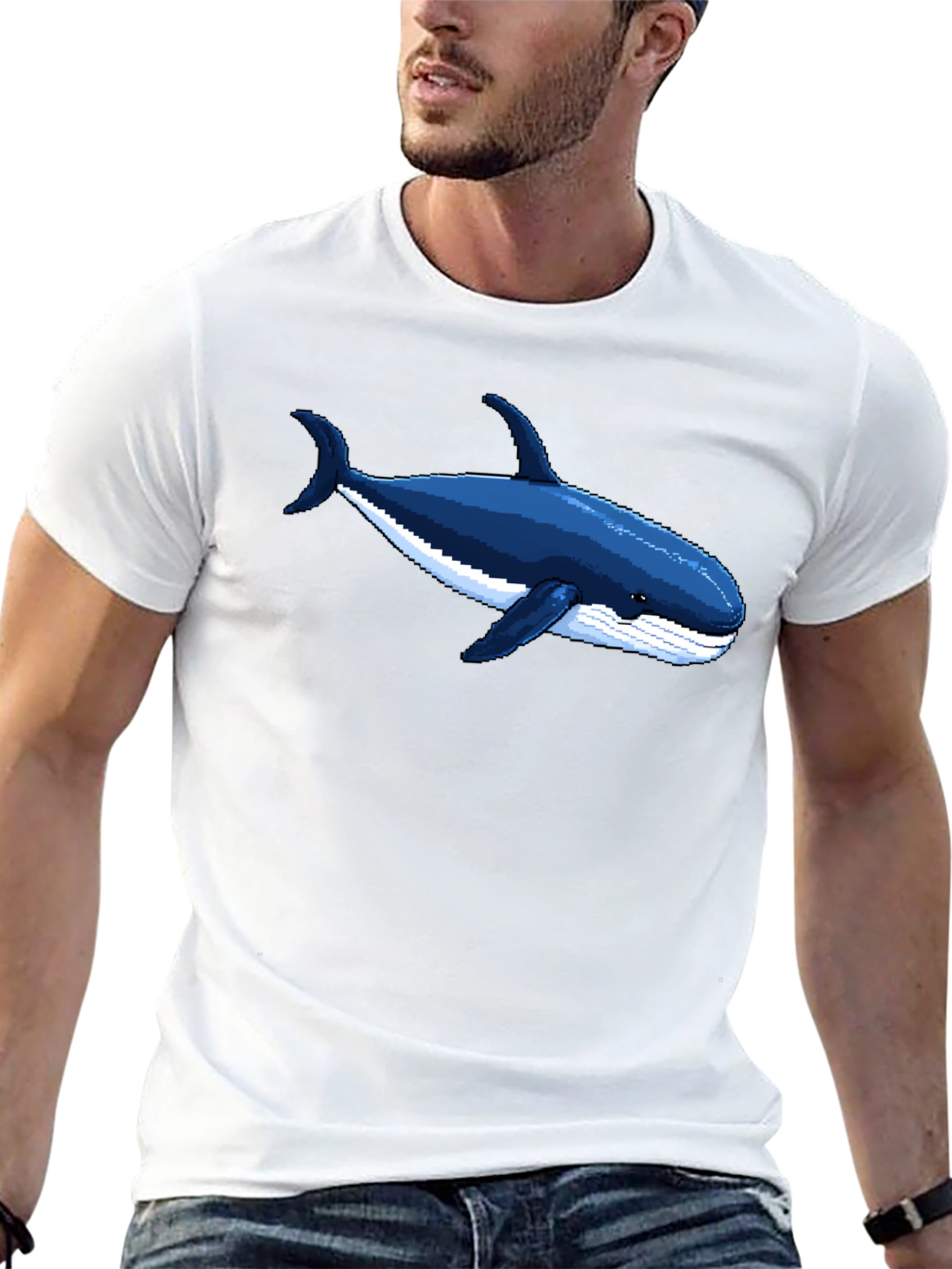 Pixel Whale T-Shirt - Marine Life Tee