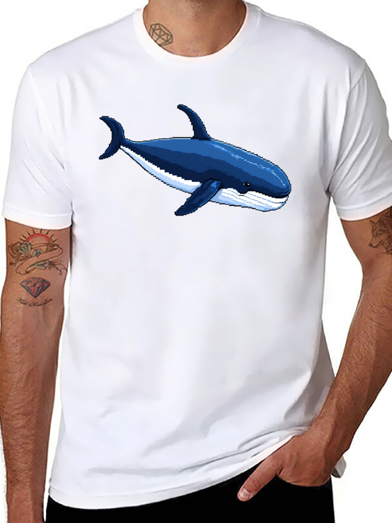 Pixel Whale T-Shirt - Marine Life Tee