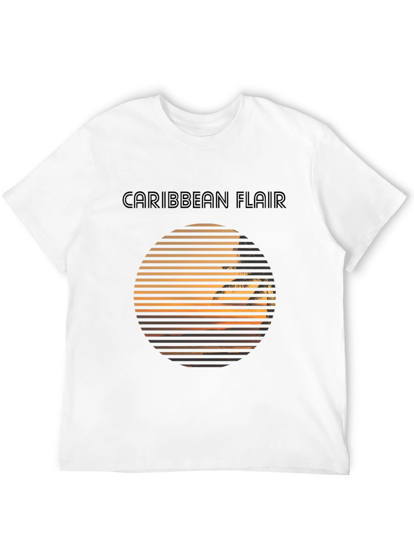 Caribbean Flair Graphic Black T-Shirt