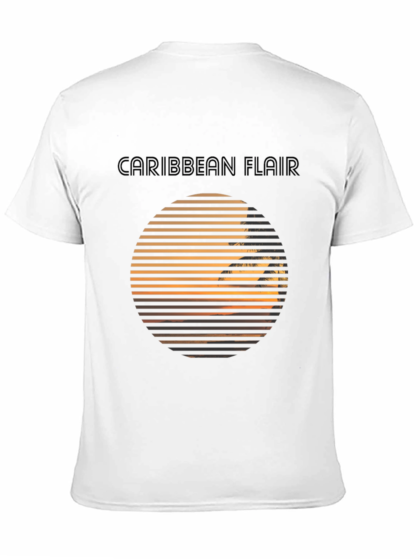 Caribbean Flair Graphic Black T-Shirt