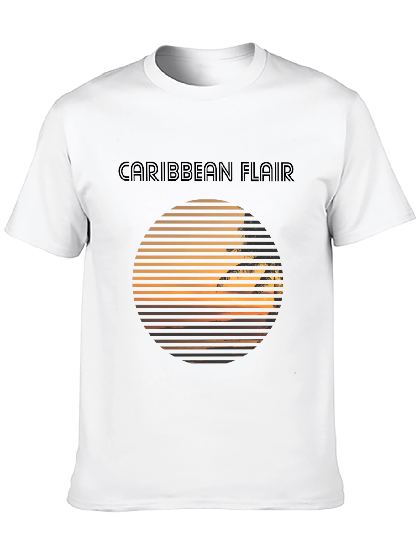 Caribbean Flair Graphic Black T-Shirt