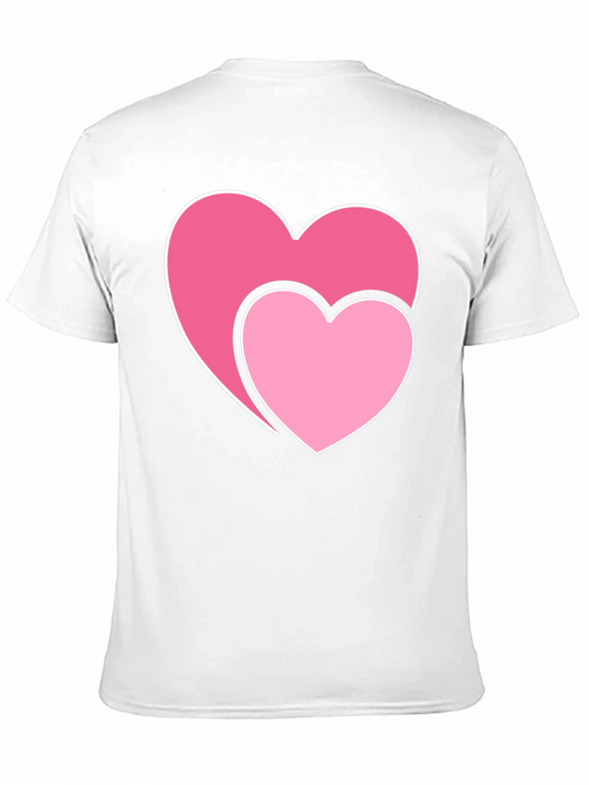 Hearts Graphic Black T-Shirt - Valentines Day Tee