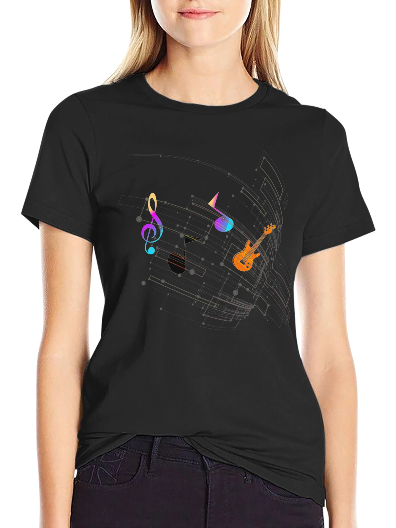 Music Notes Graphic T-Shirt