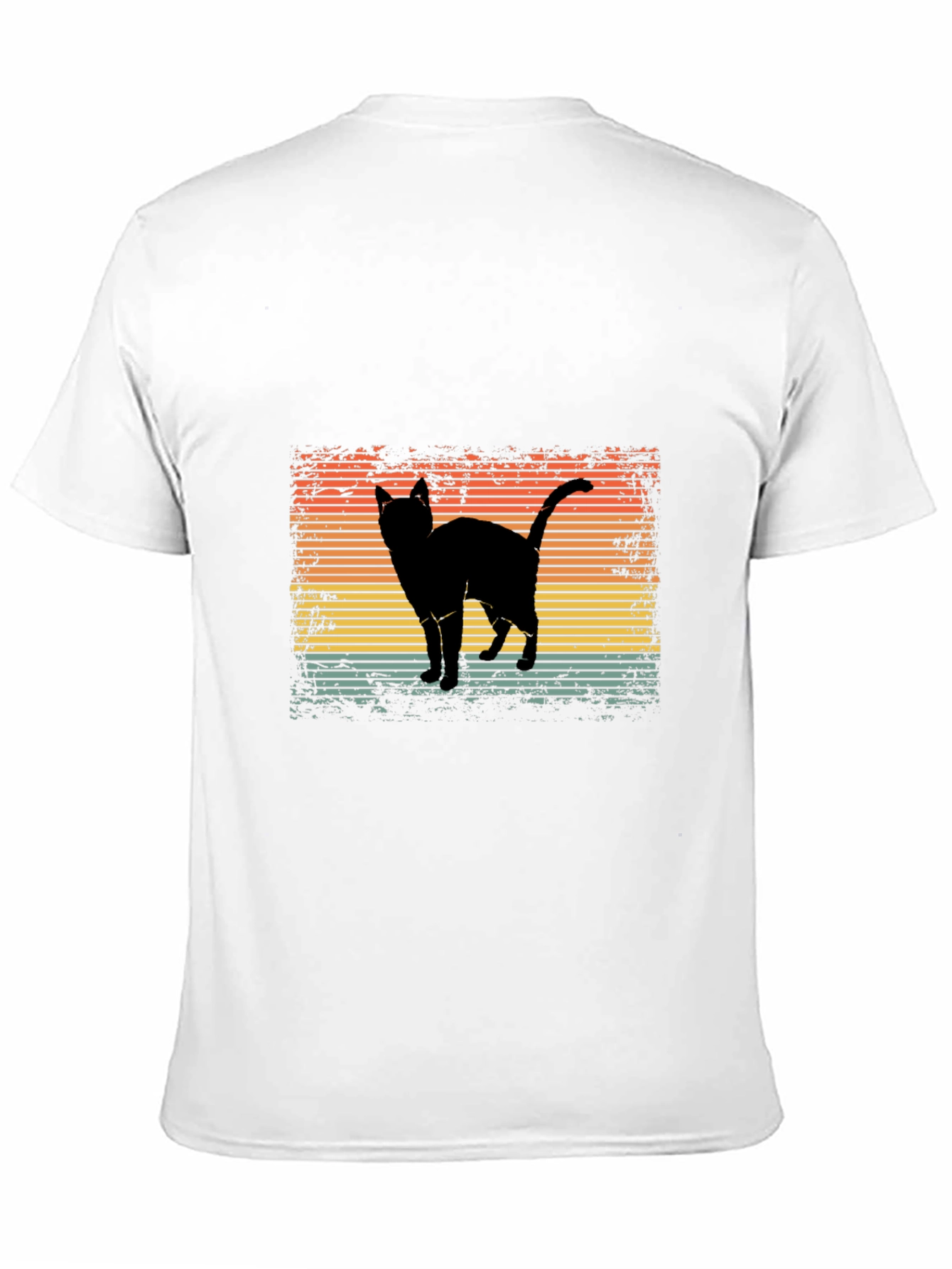 Retro Cat Silhouette Graphic Tee