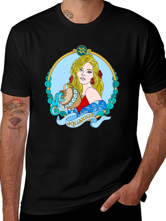 Aquarius Zodiac T-Shirt - Unique Astrological Design