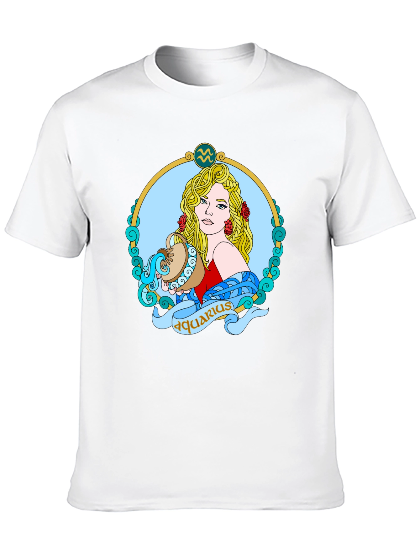 Aquarius Zodiac T-Shirt - Unique Astrological Design