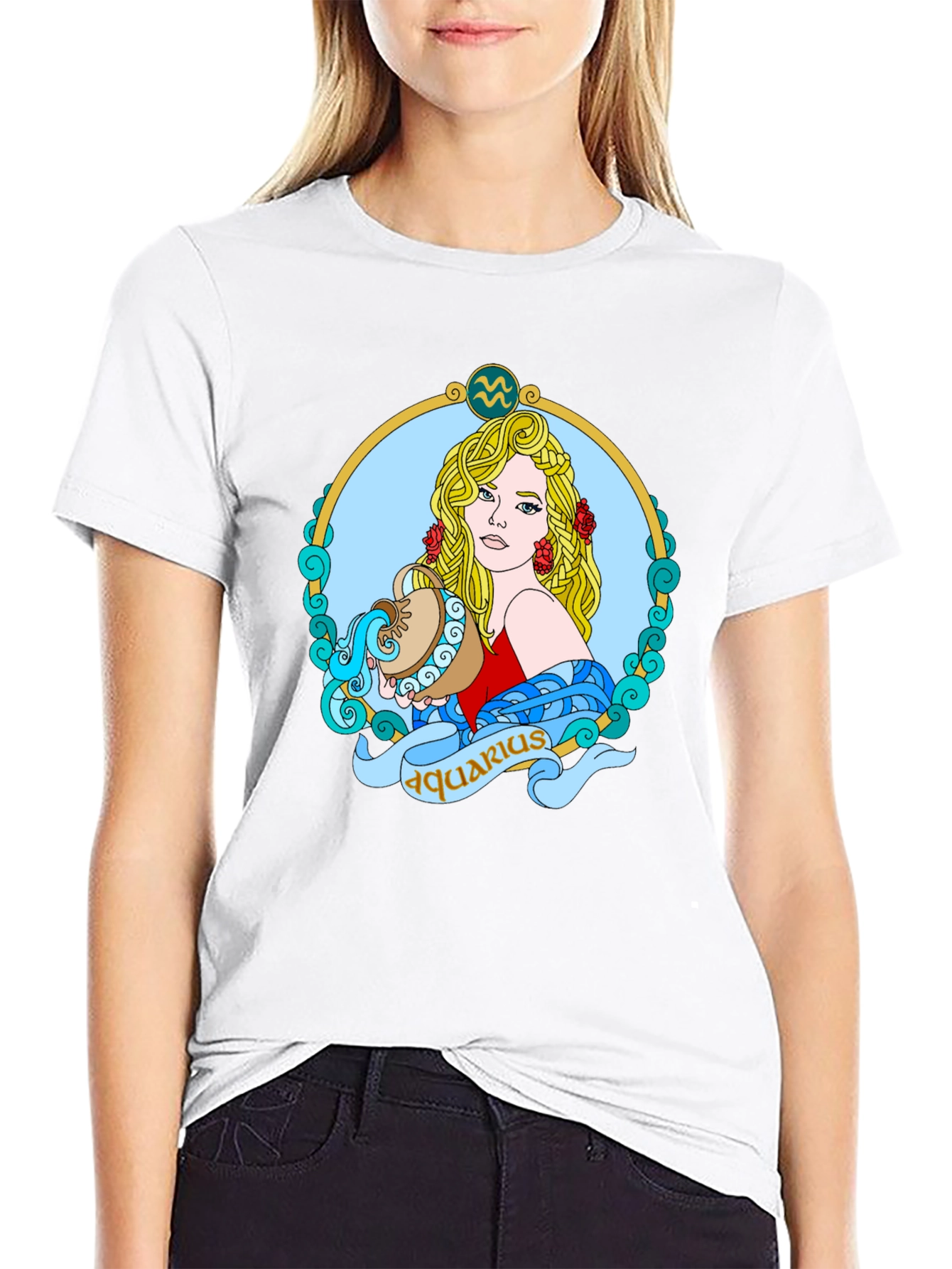 Aquarius Zodiac T-Shirt - Unique Astrological Design