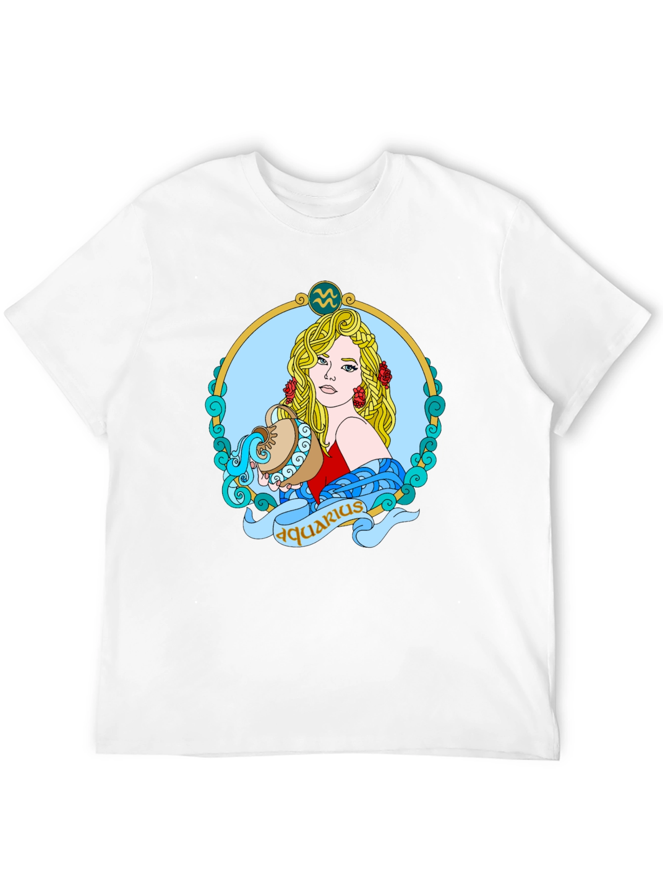 Aquarius Zodiac T-Shirt - Unique Astrological Design