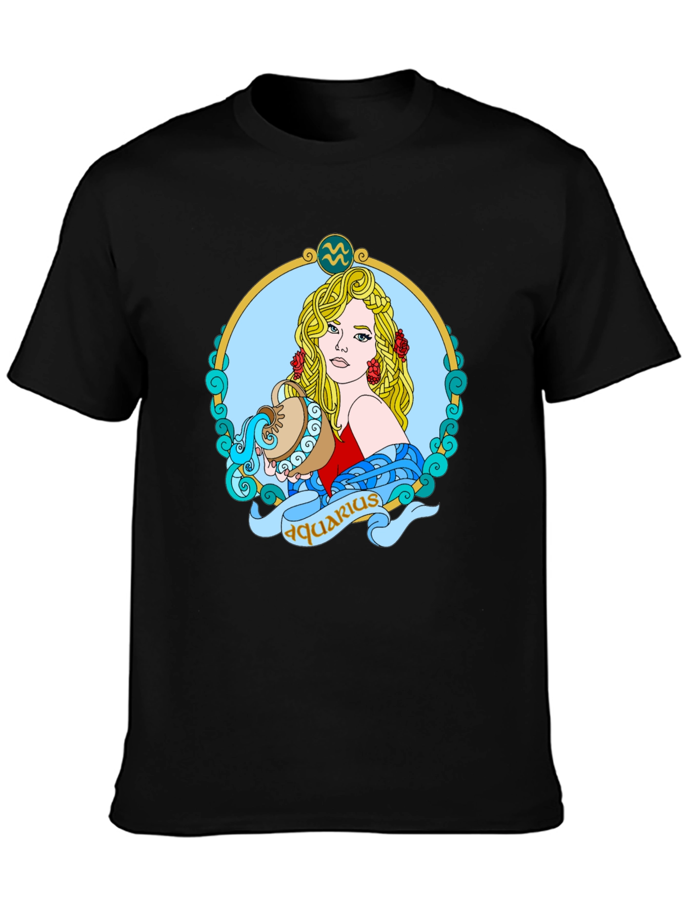 Aquarius Zodiac T-Shirt - Unique Astrological Design