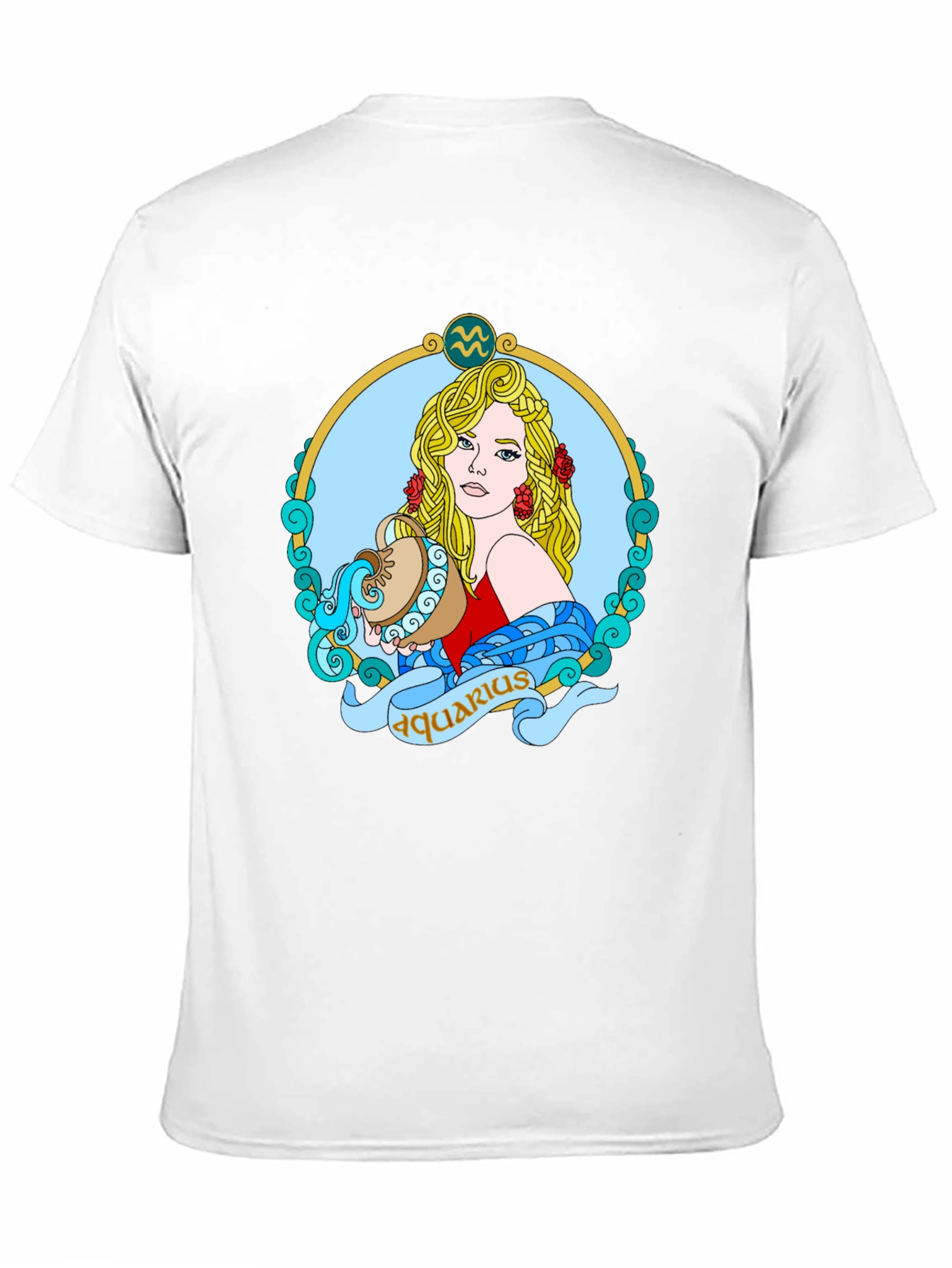 Aquarius Zodiac T-Shirt - Unique Astrological Design