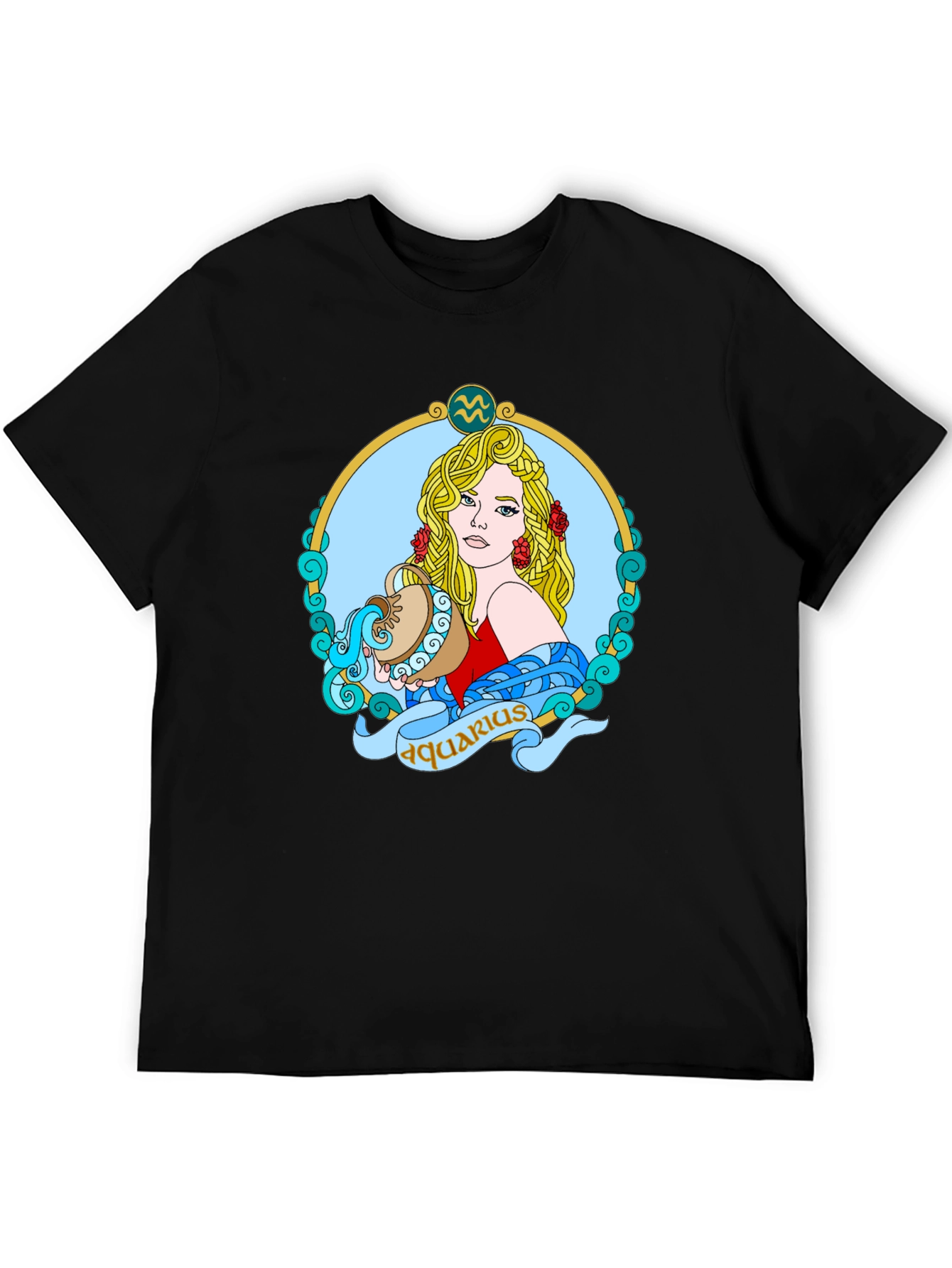 Aquarius Zodiac T-Shirt - Unique Astrological Design