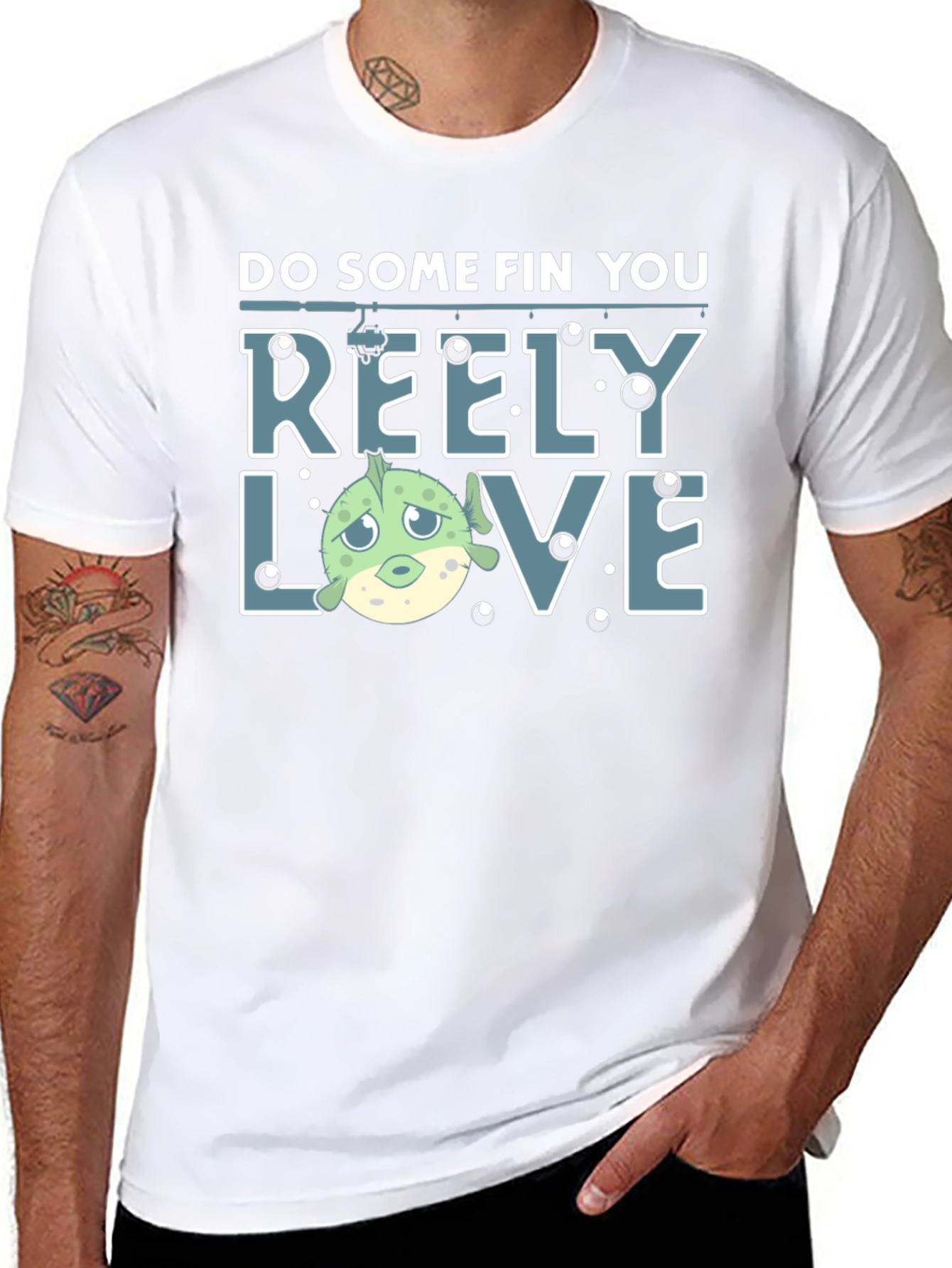 Reely Love Fishing T-Shirt - Funny Fish Graphic Tee