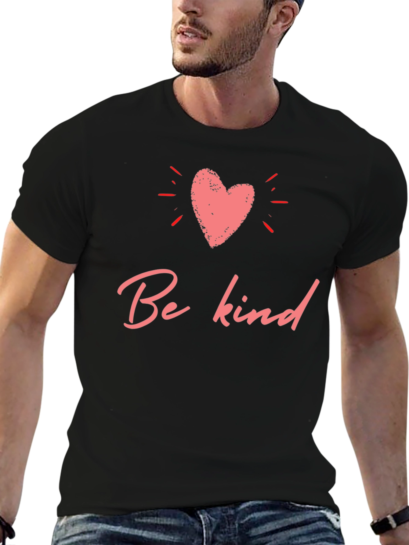 Be Kind Heart Graphic Tee - Stylish Comfort