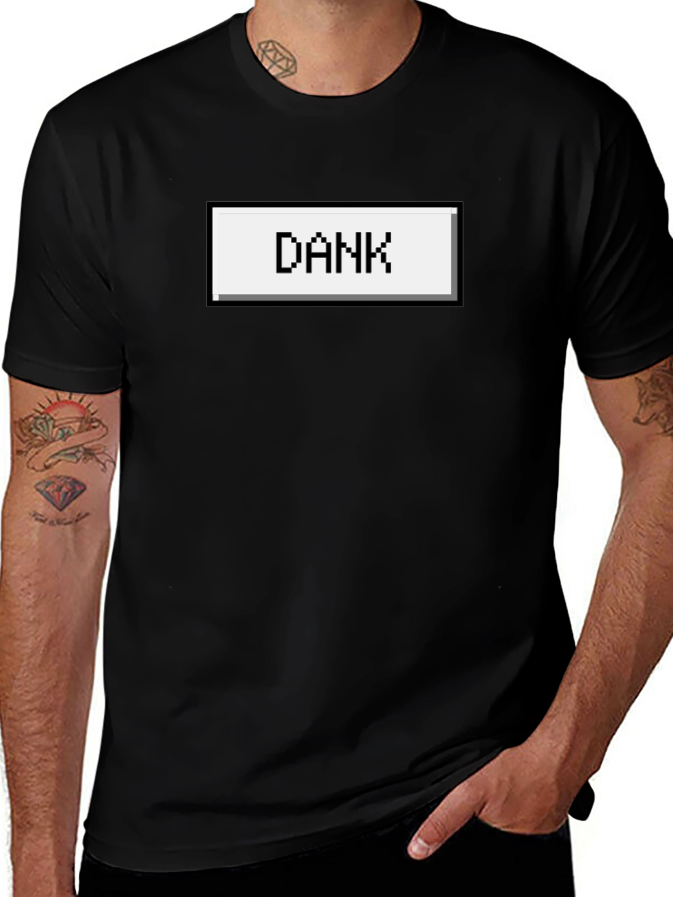 Dank Pixel Art Black T-Shirt - Retro Gaming Style