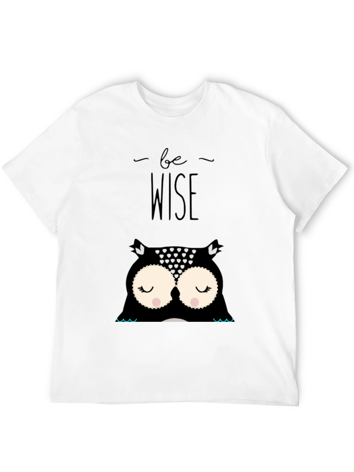 Be Wise Owl Graphic Tee - Black