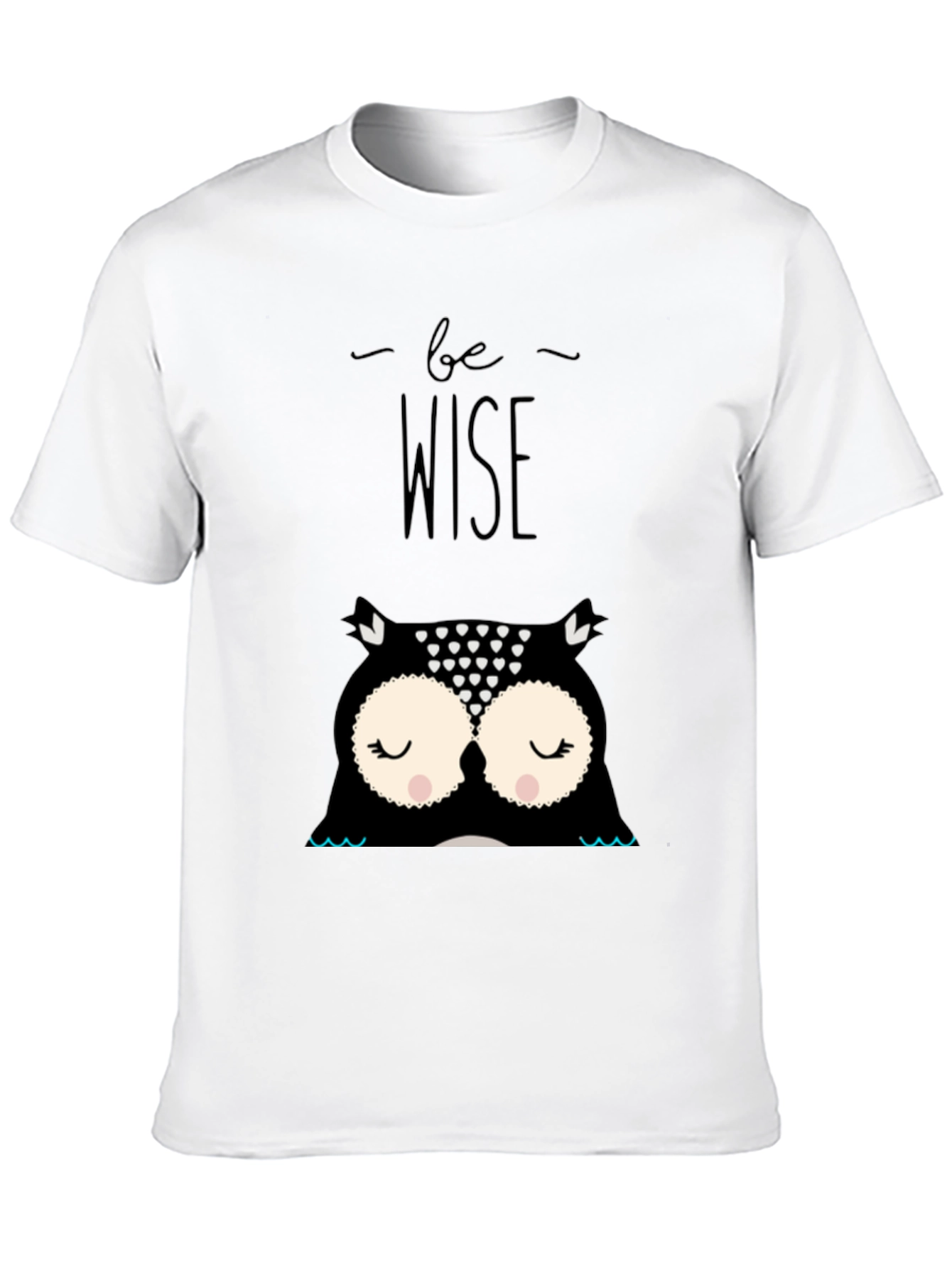 Be Wise Owl Graphic Tee - Black