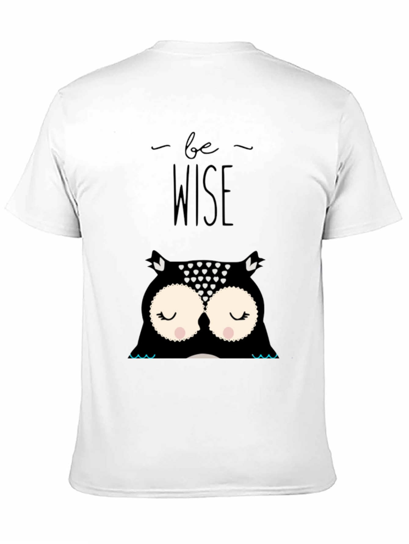 Be Wise Owl Graphic Tee - Black