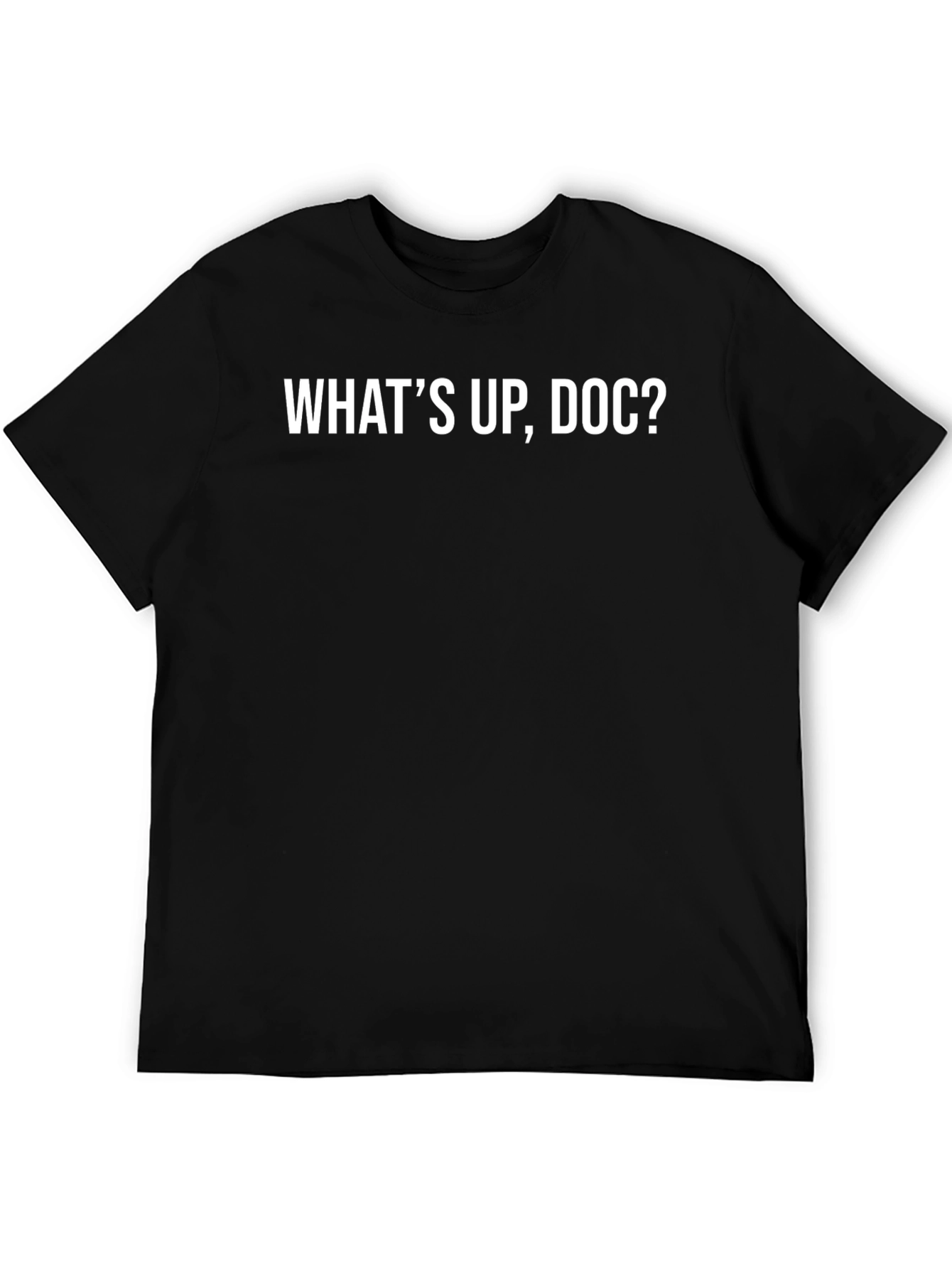 Whats Up Doc? Black Cotton T-Shirt