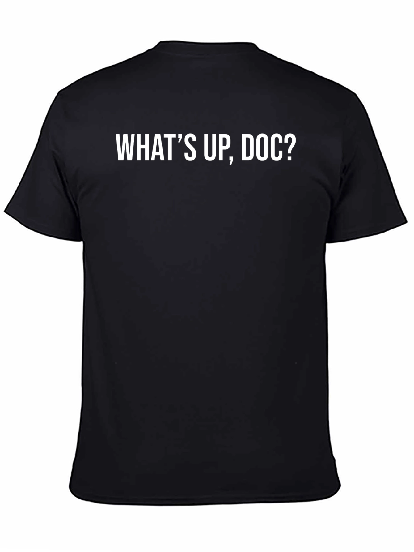 Whats Up Doc? Black Cotton T-Shirt