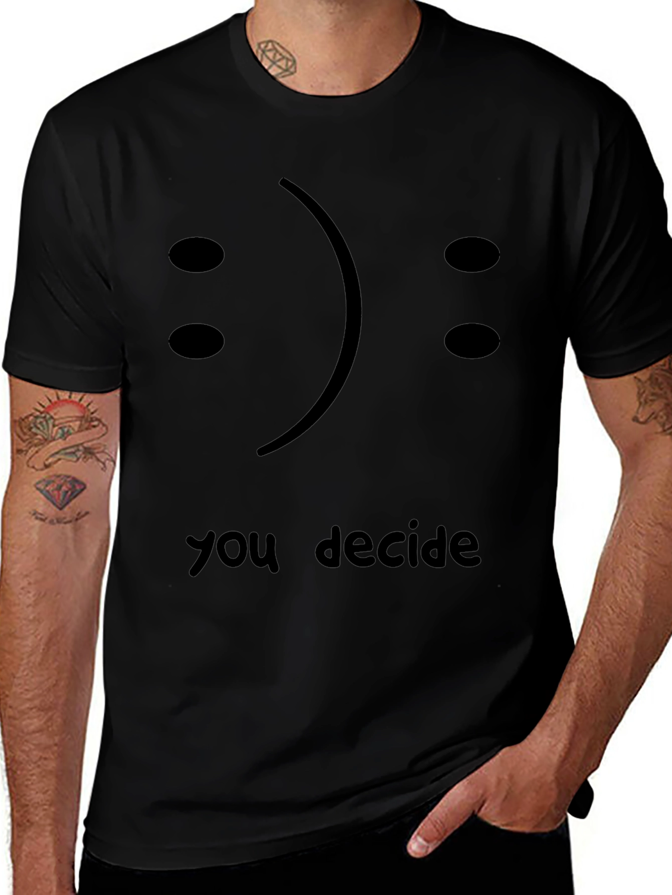 You Decide T-Shirt - Smiley or Frowny?