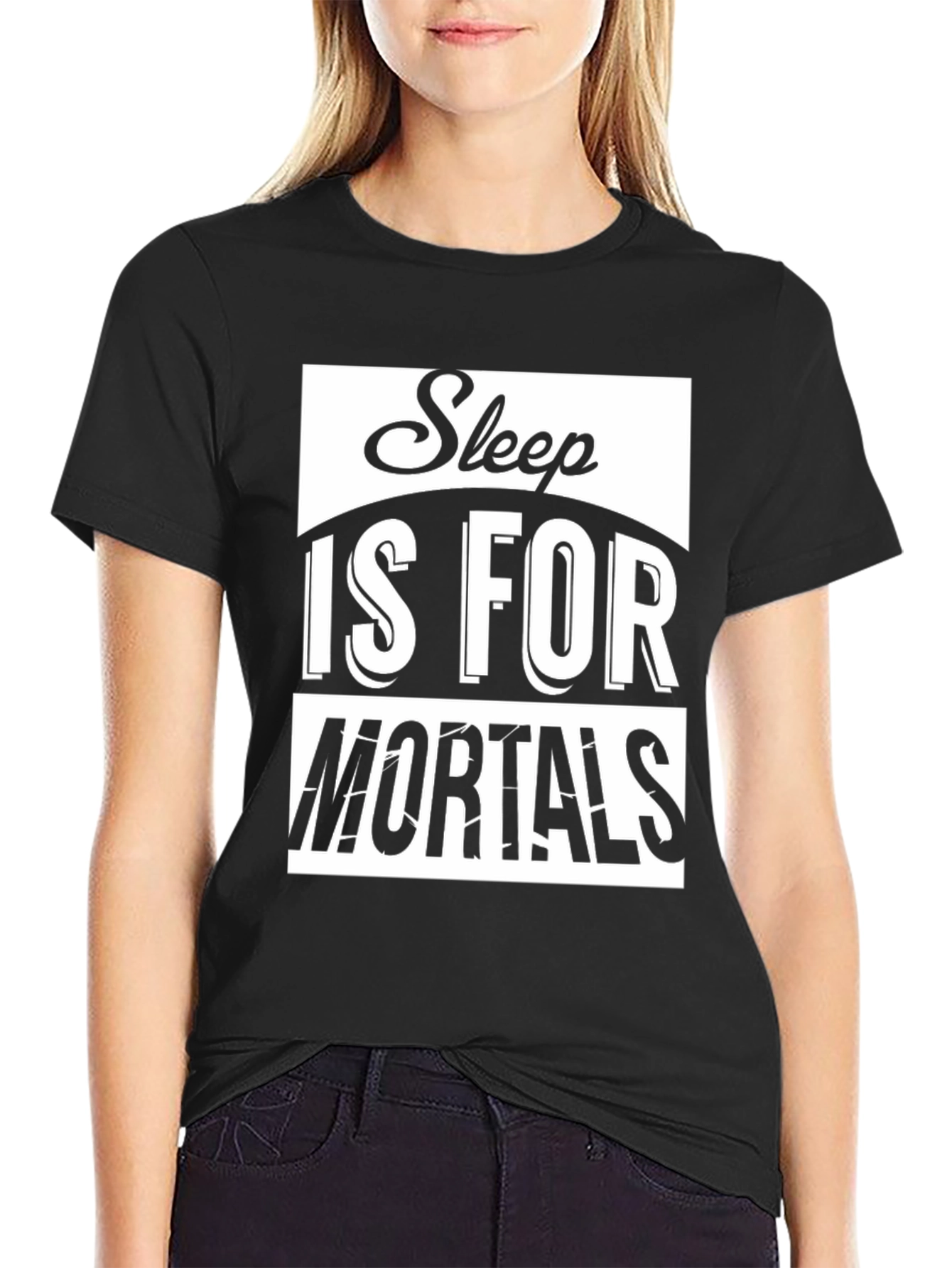 Sleep Is For Mortals Graphic Print Tee