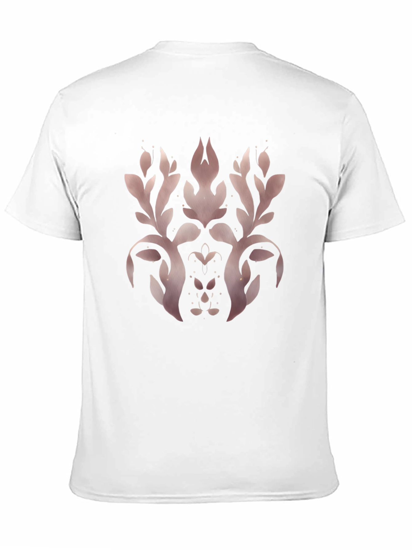 Elegant Black T-Shirt with Rose Gold Floral Design