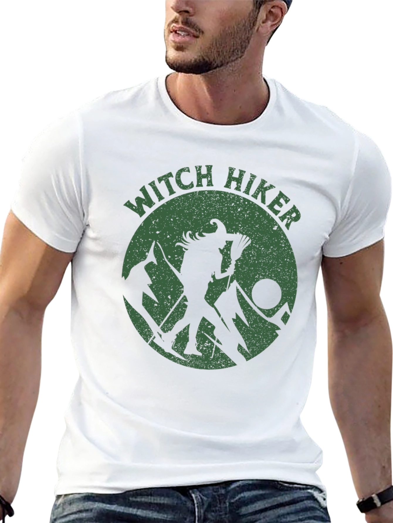Witch Hiker Graphic T-Shirt - Black Cotton Tee
