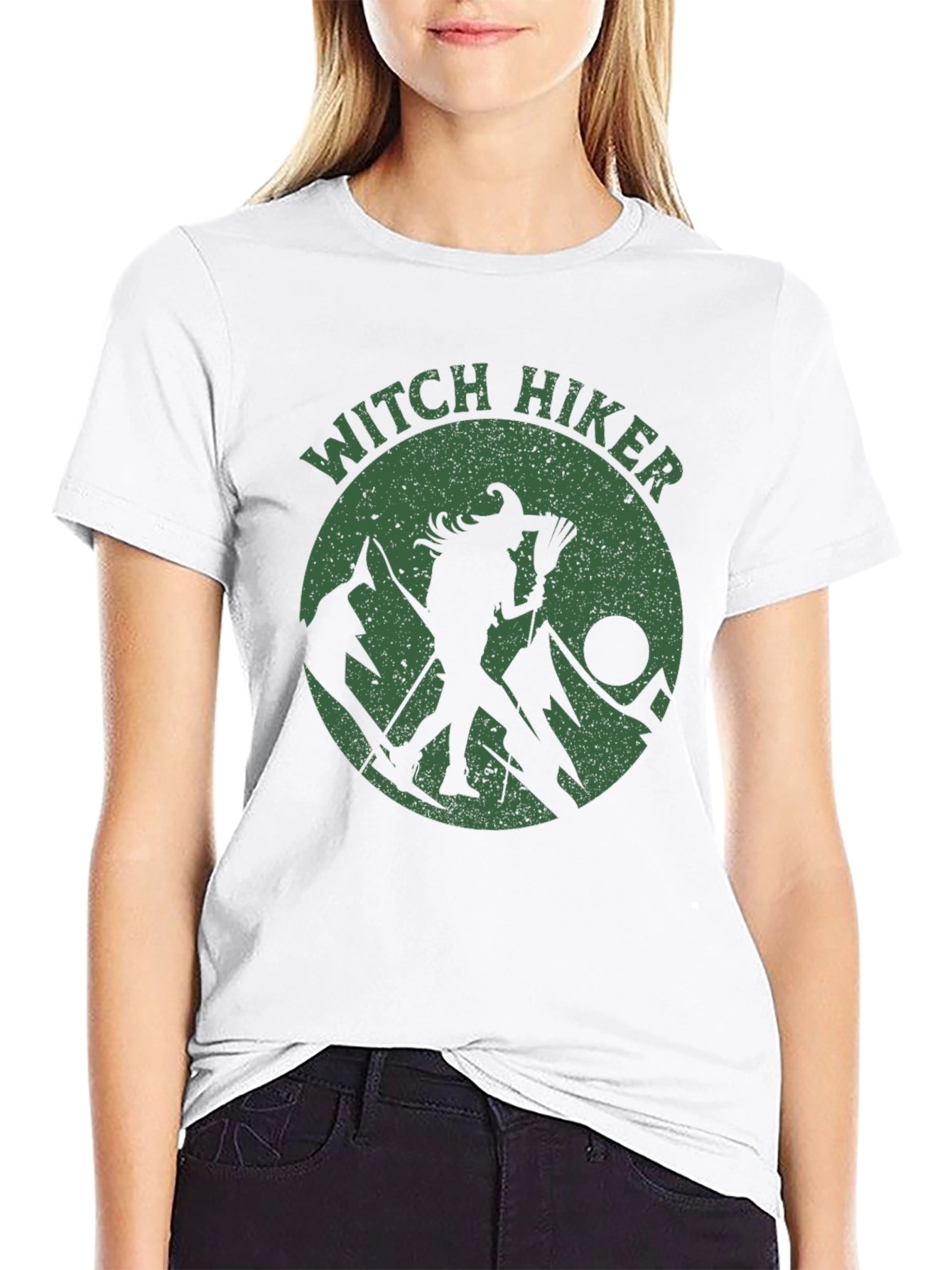 Witch Hiker Graphic T-Shirt - Black Cotton Tee