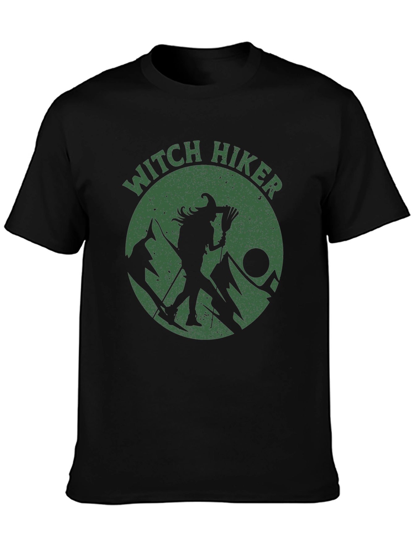 Witch Hiker Graphic T-Shirt - Black Cotton Tee