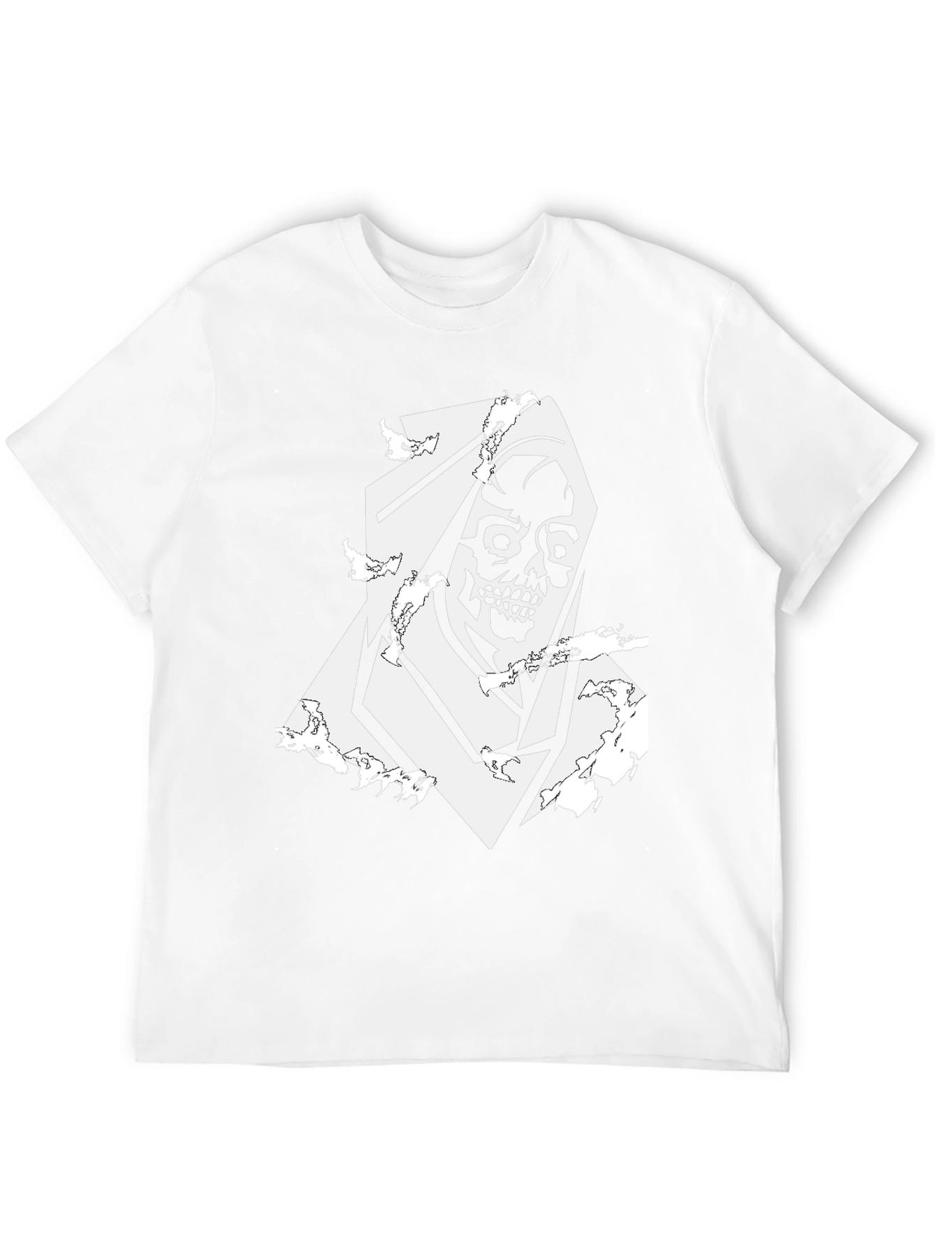 Grim Reaper Skull Graphic Tee - Black