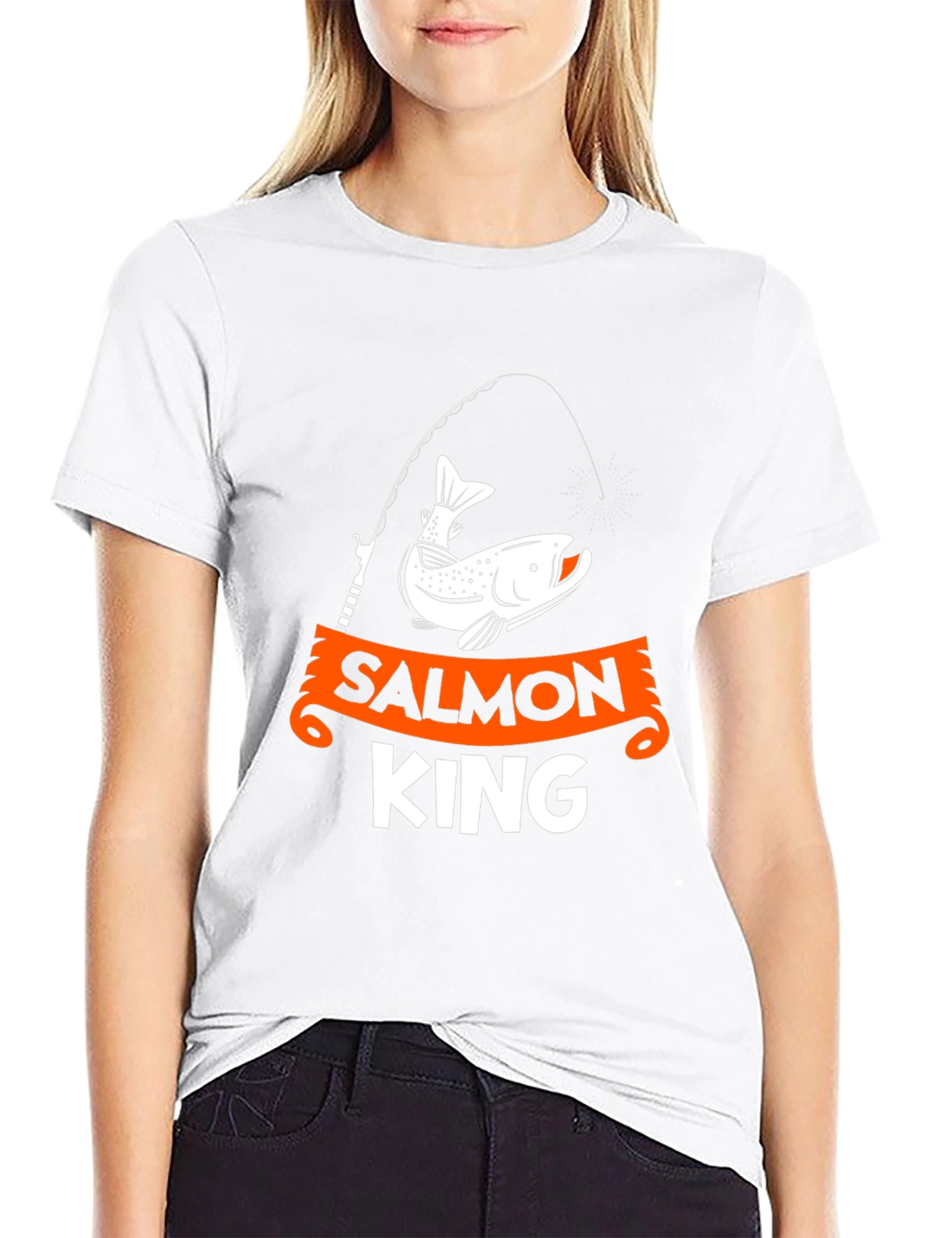 Salmon King Graphic Tee - Fishing T-Shirt